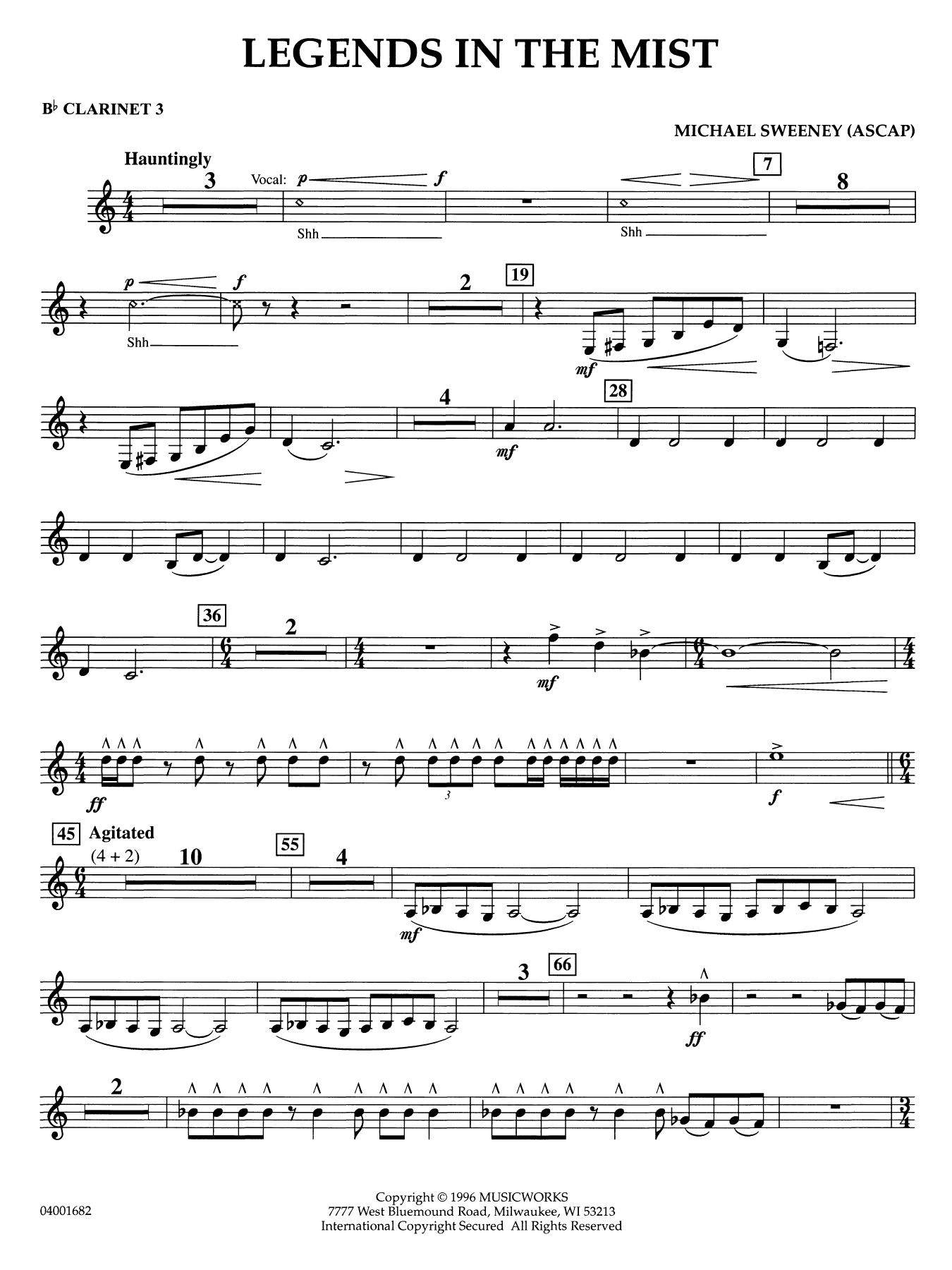 Legends in the Mist - Bb Clarinet 3