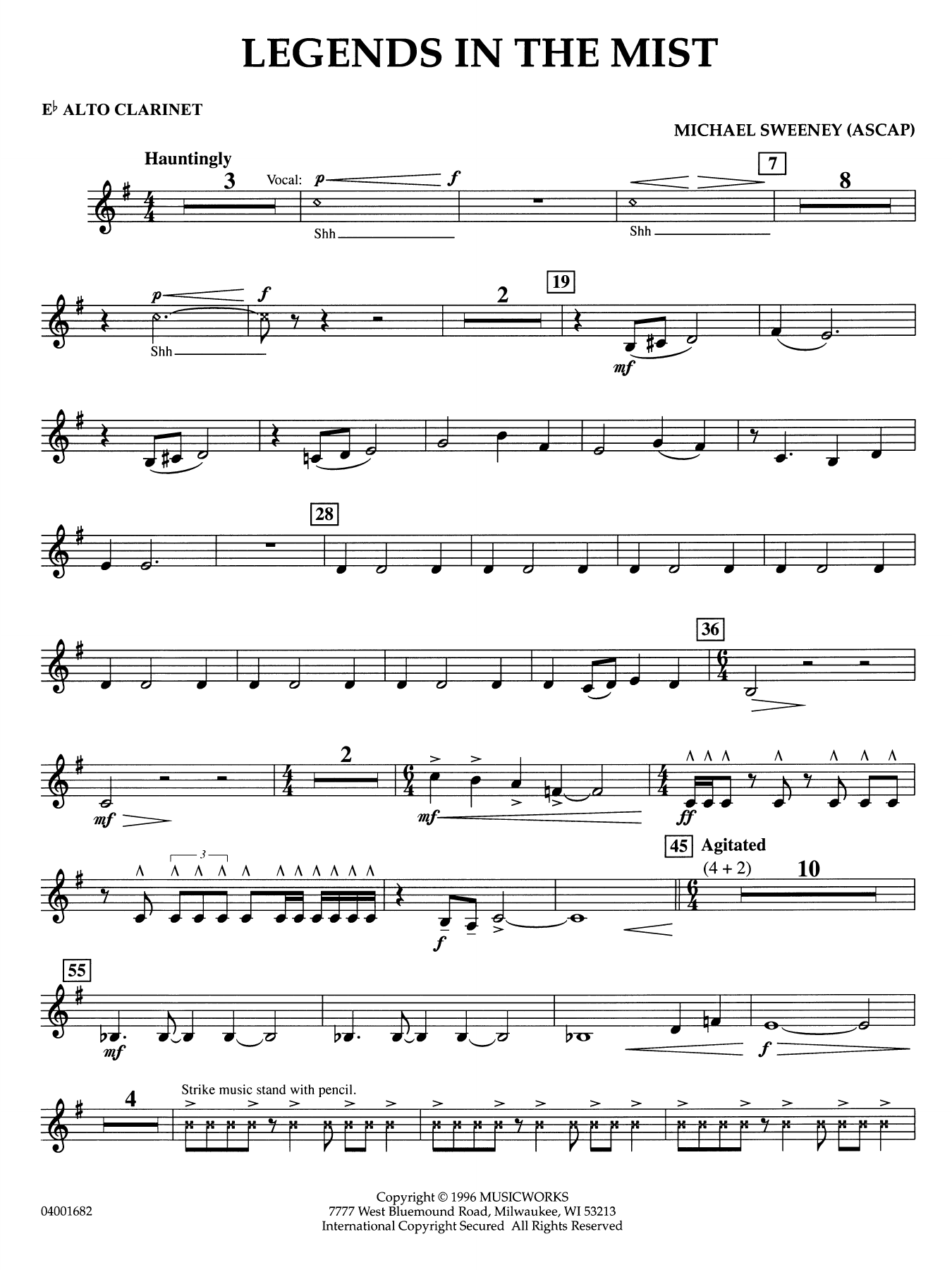 Legends in the Mist - Eb Alto Clarinet