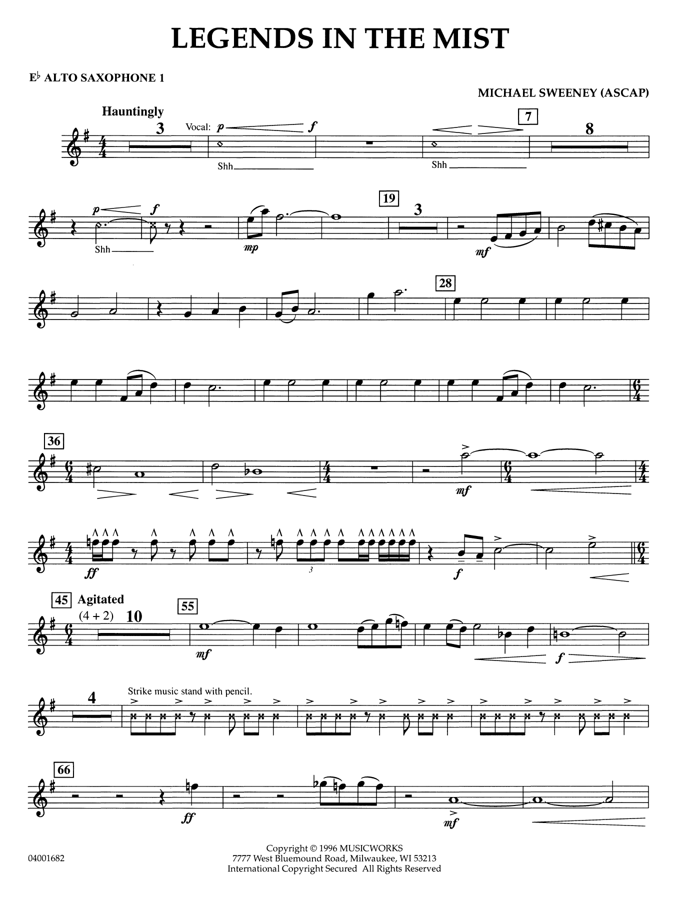 Legends in the Mist - Eb Alto Saxophone 1