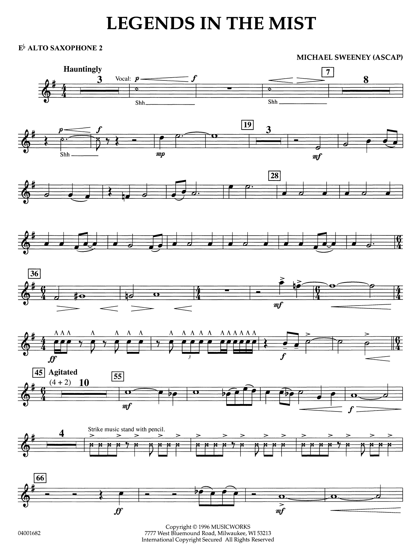 Legends in the Mist - Eb Alto Saxophone 2