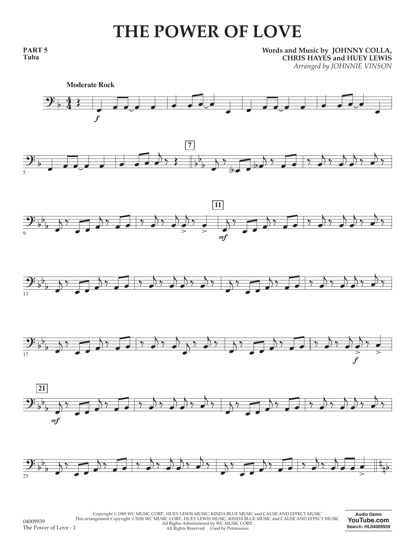 The Power Of Love (arr. Johnnie Vinson) - Pt.5 - Tuba