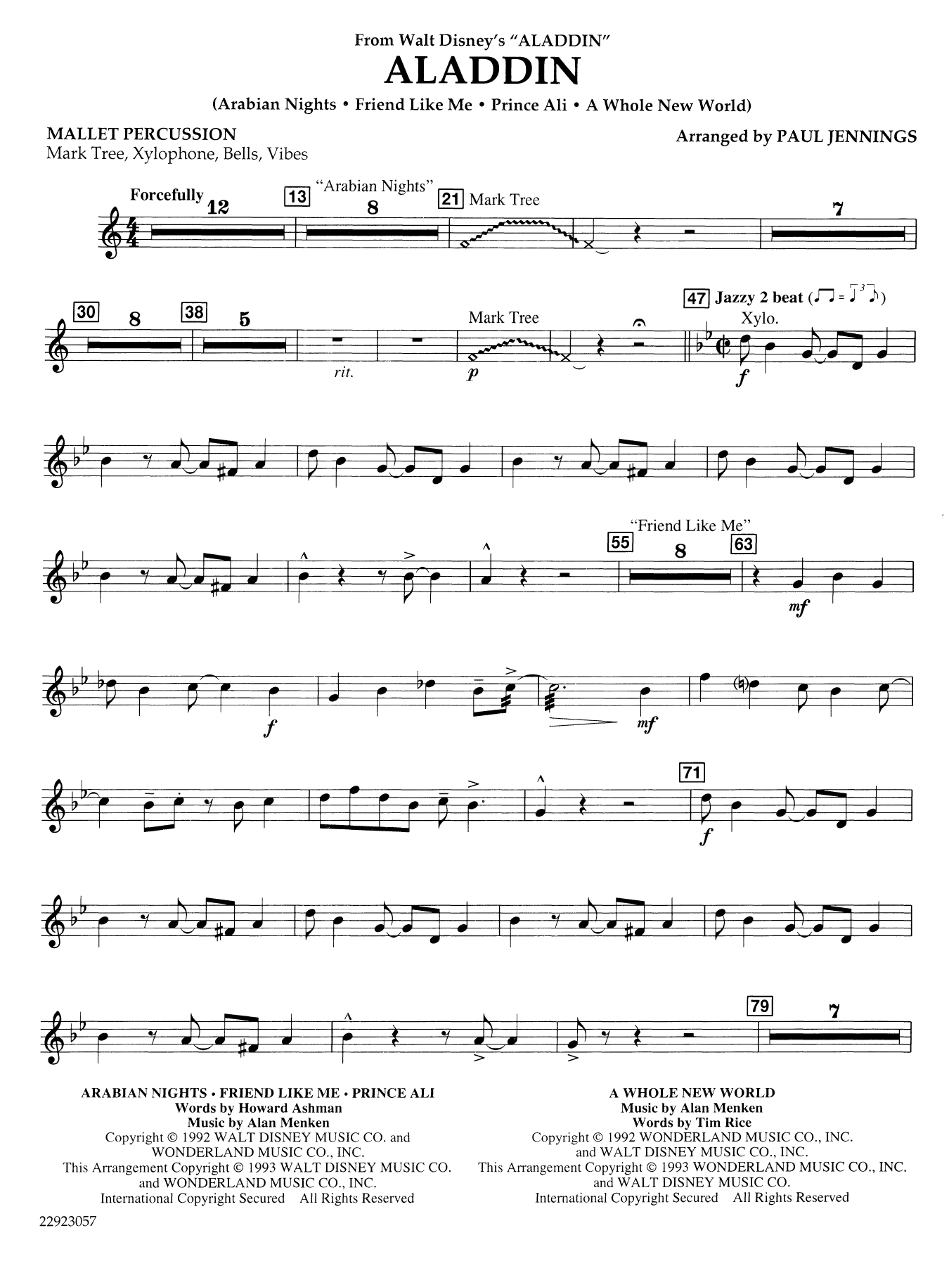 Aladdin (Medley) (arr. Paul Jennings) - Mallet Percussion