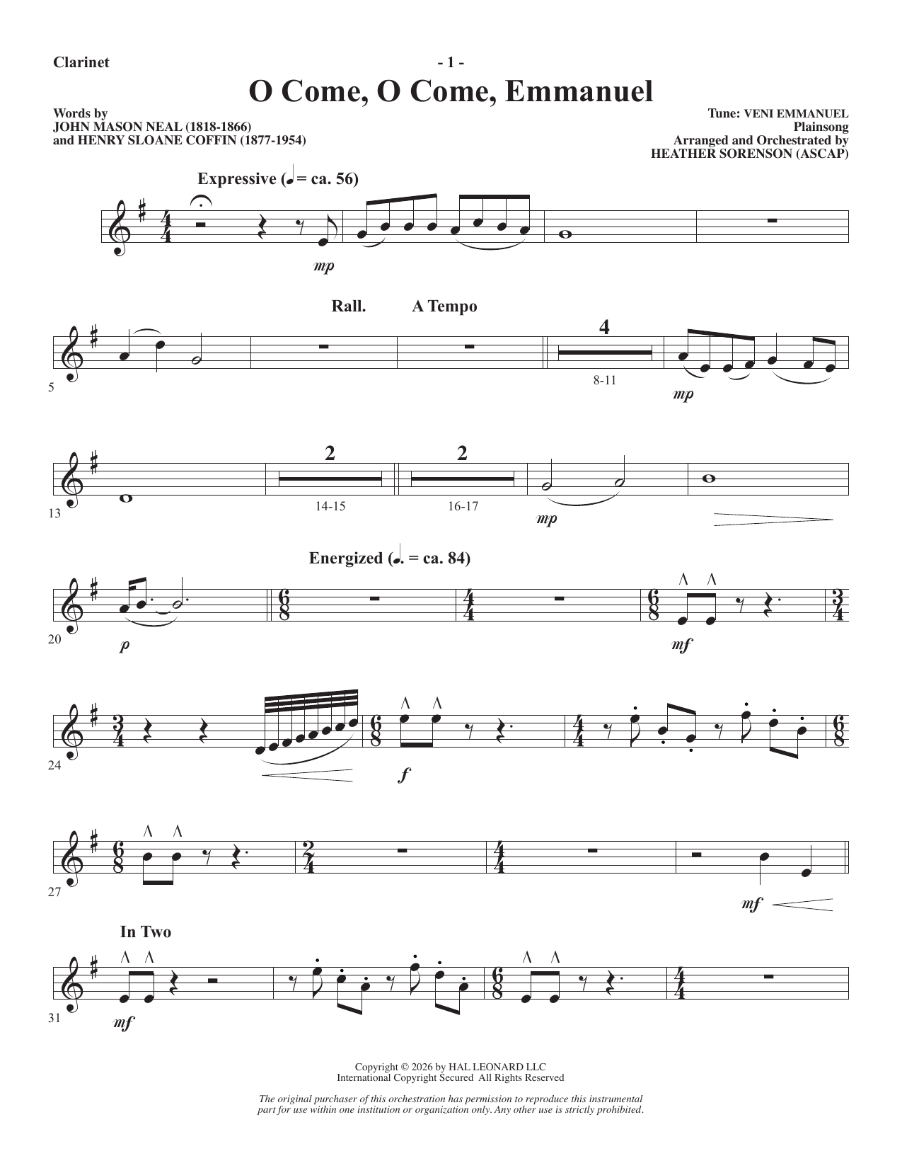 A Carol Mosaic - Clarinet: Choral Instrumental Pak