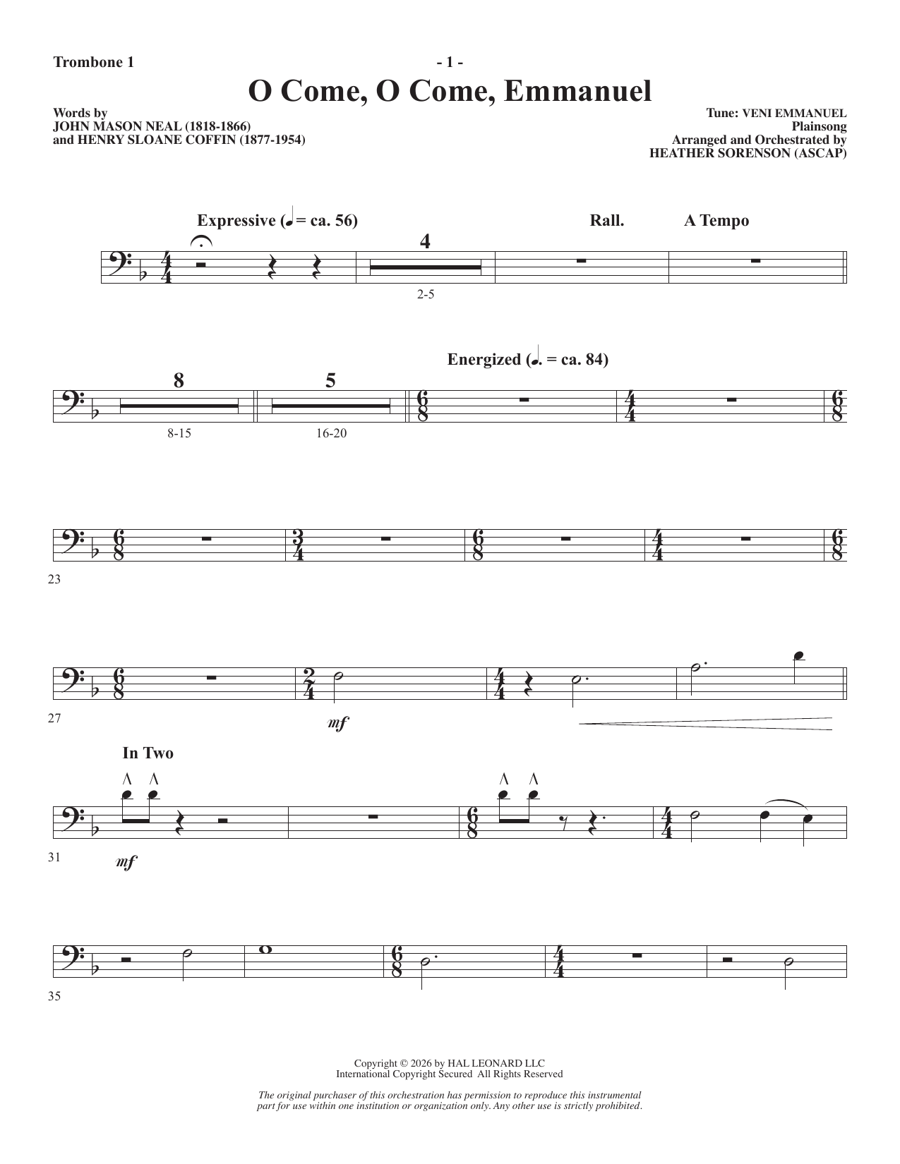 A Carol Mosaic - Trombone 1: Choral Instrumental Pak