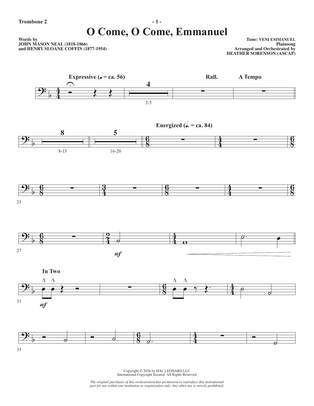 A Carol Mosaic - Trombone 2: Choral Instrumental Pak