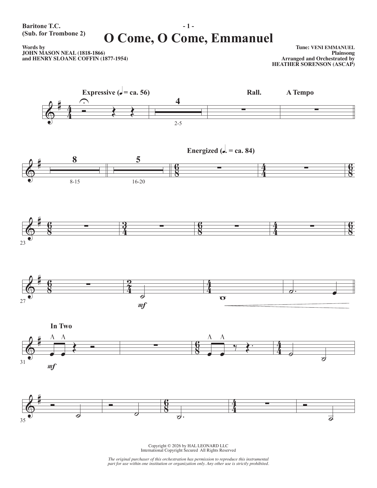 A Carol Mosaic - Tenor Sax/Bari TC (sub. Tbn 2): Choral Instrumental Pak