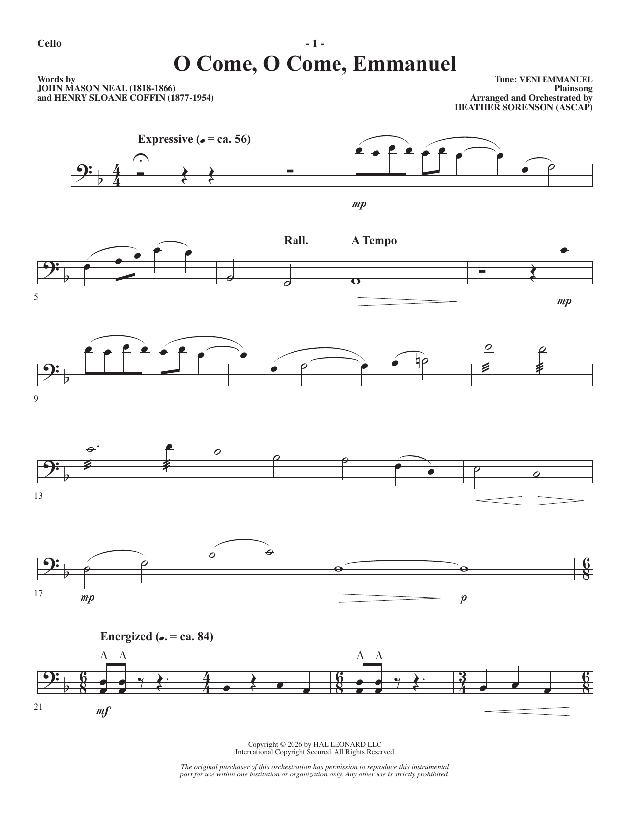 A Carol Mosaic - Cello: Choral Instrumental Pak