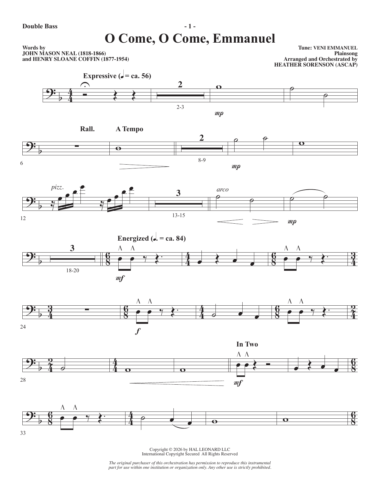 A Carol Mosaic - Double Bass: Choral Instrumental Pak