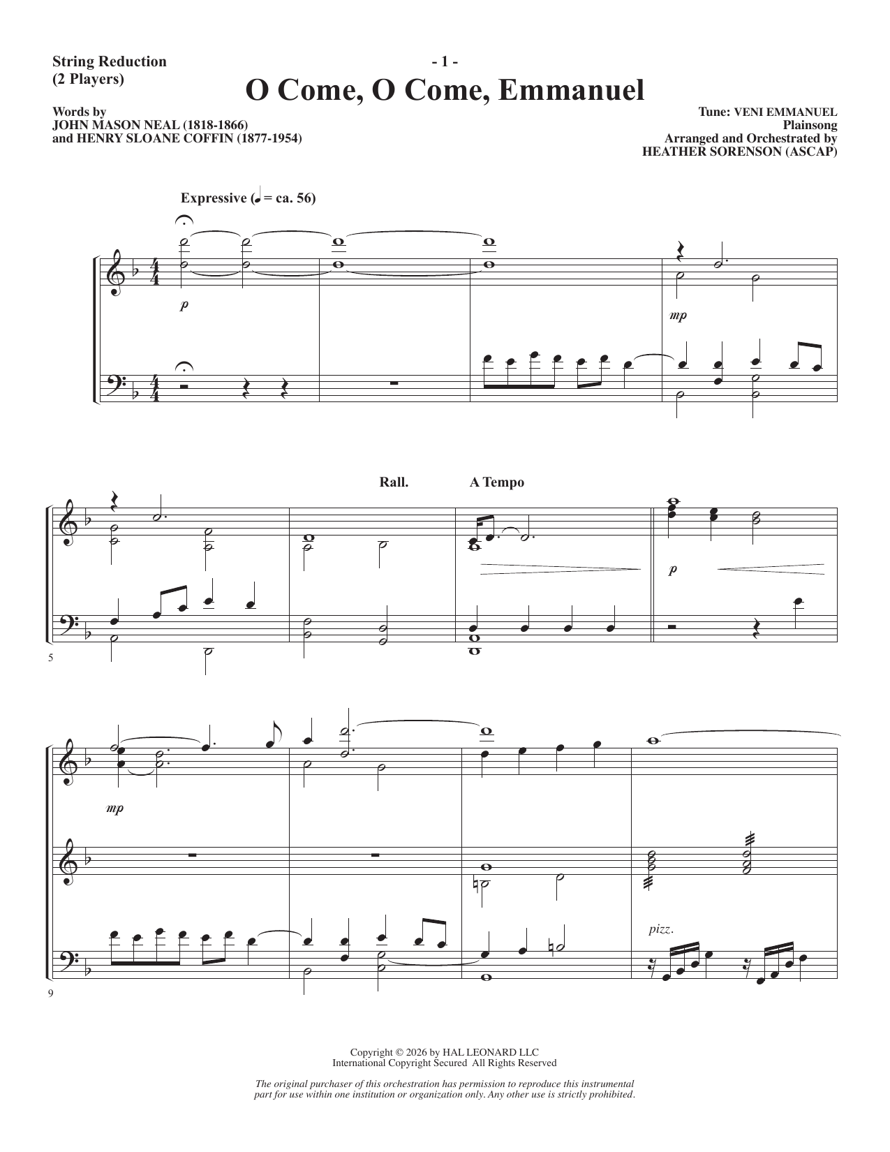 A Carol Mosaic - String Reduction: Choral Instrumental Pak