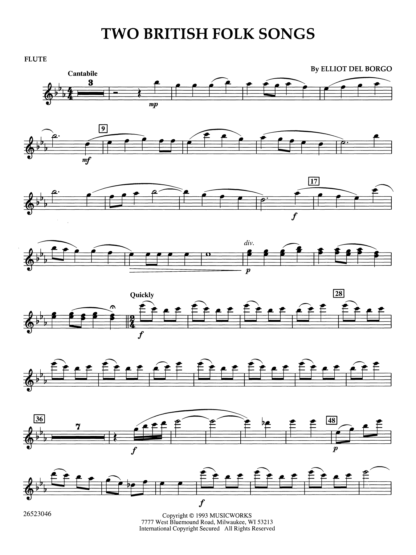 Two British Folk Songs - Flute