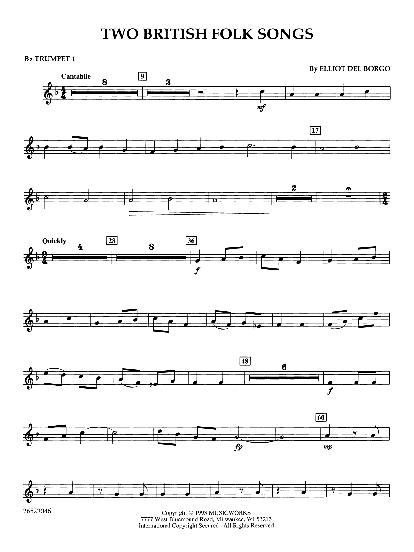 Two British Folk Songs - Bb Trumpet 1