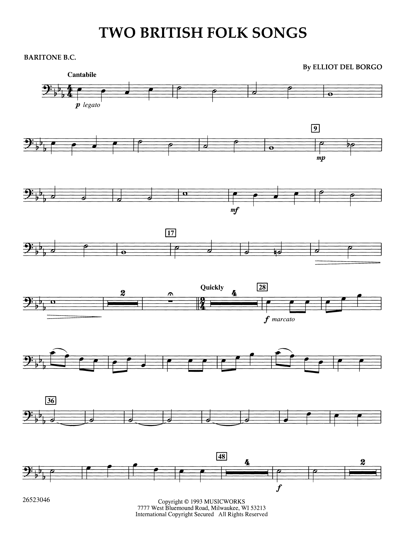 Two British Folk Songs - Baritone B.C.