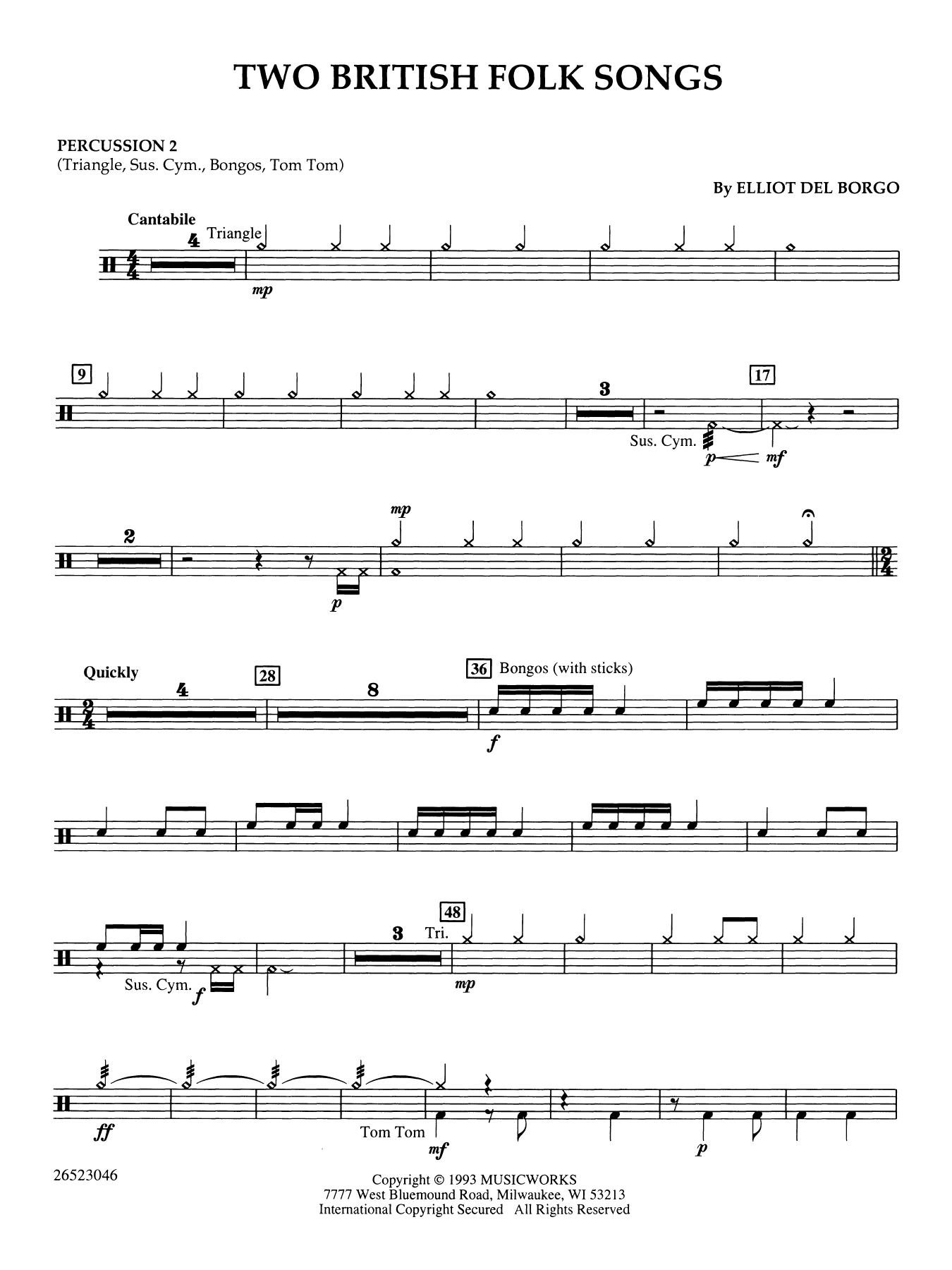 Two British Folk Songs - Percussion 2