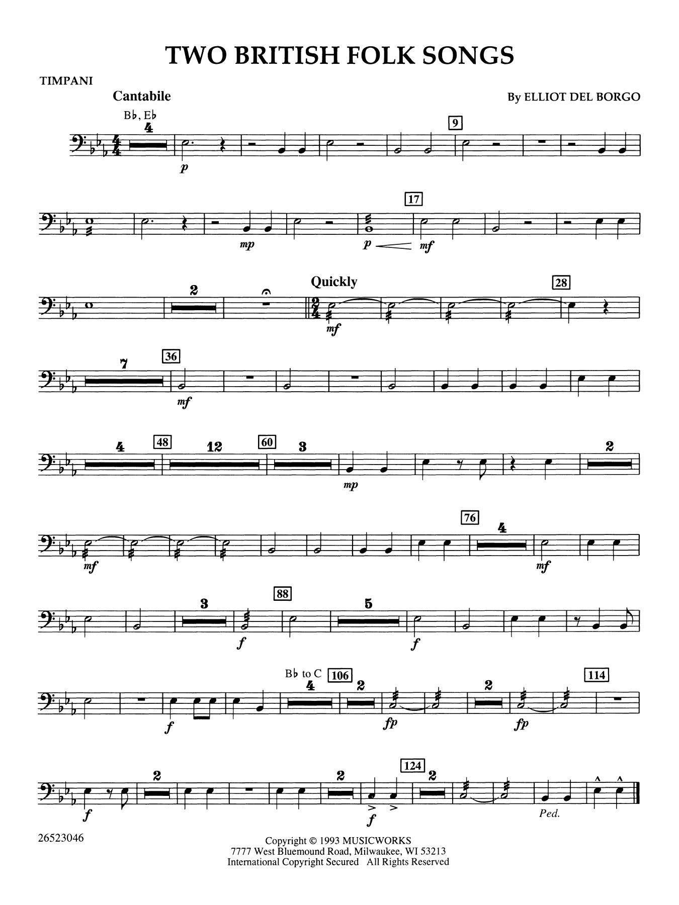 Two British Folk Songs - Timpani