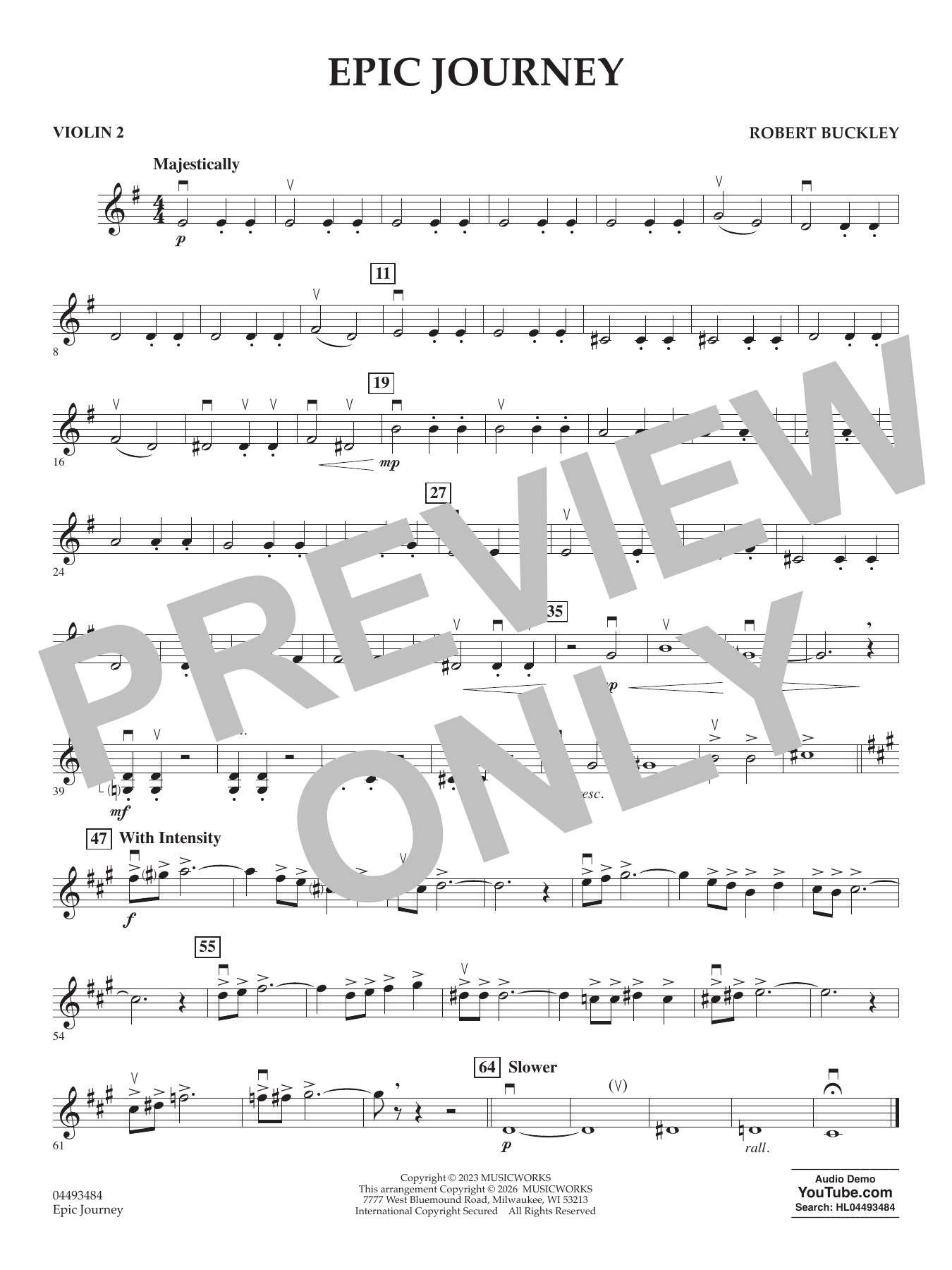 Epic Journey - Violin 2