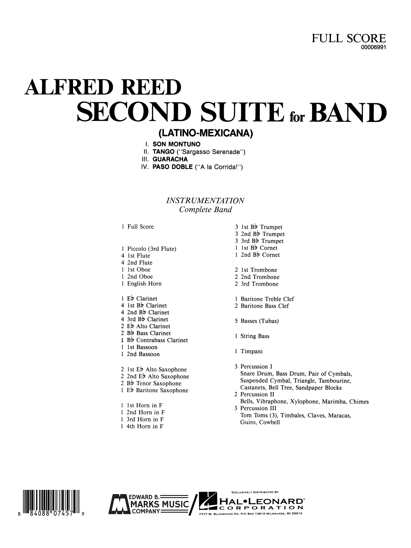 Second Suite for Band: Concert Band Conductor Score & Parts