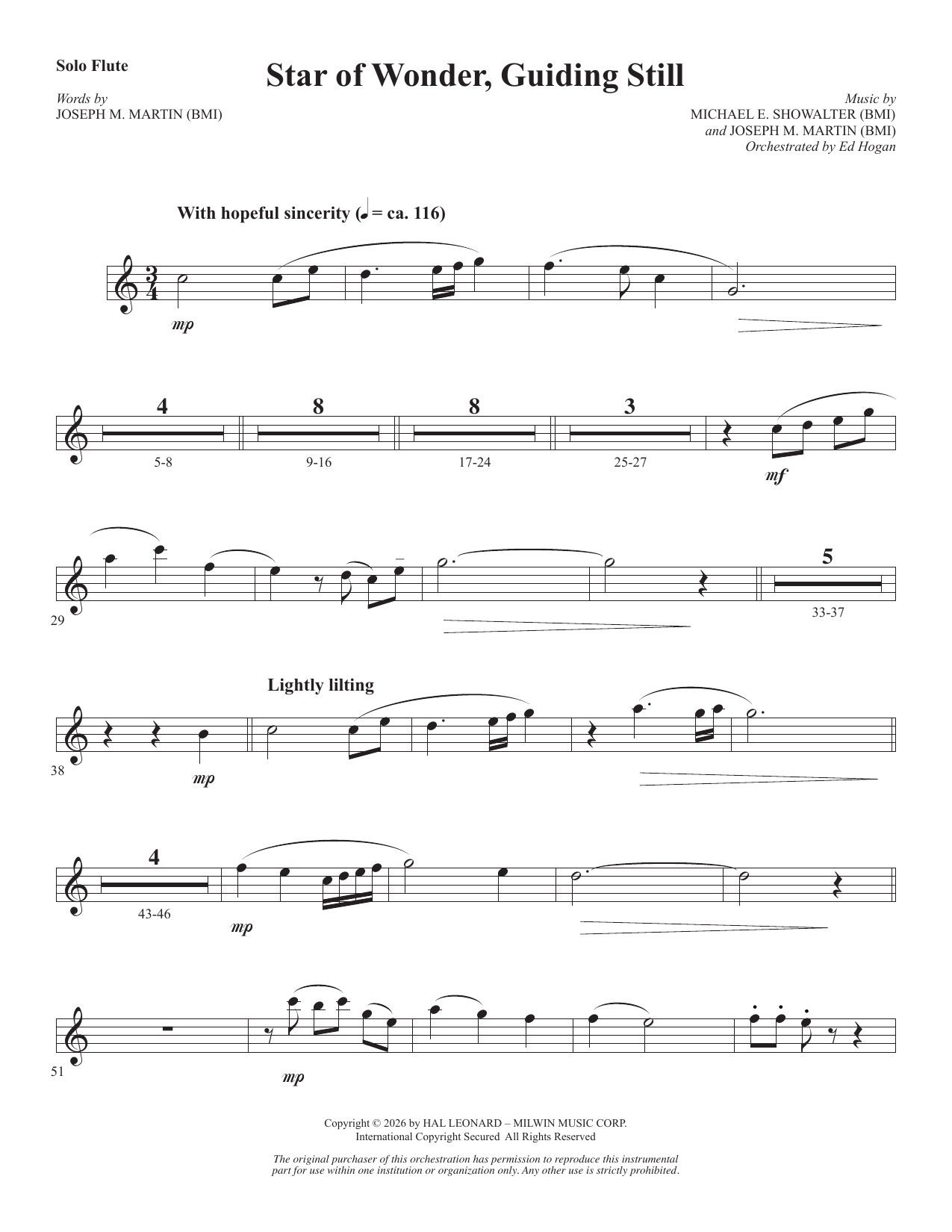 Star Of Wonder, Guiding Still - Solo Flute: Choral Instrumental Pak