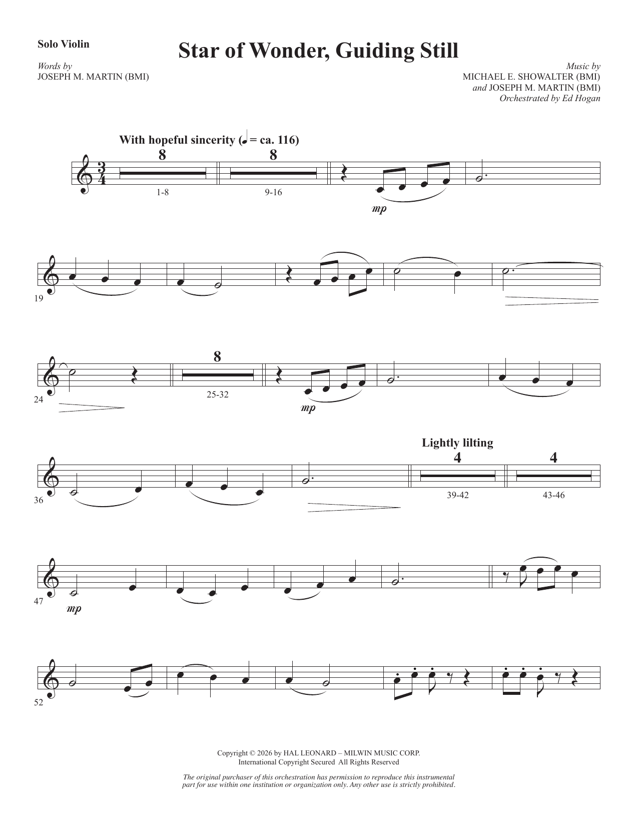 Star Of Wonder, Guiding Still - Solo Violin: Choral Instrumental Pak