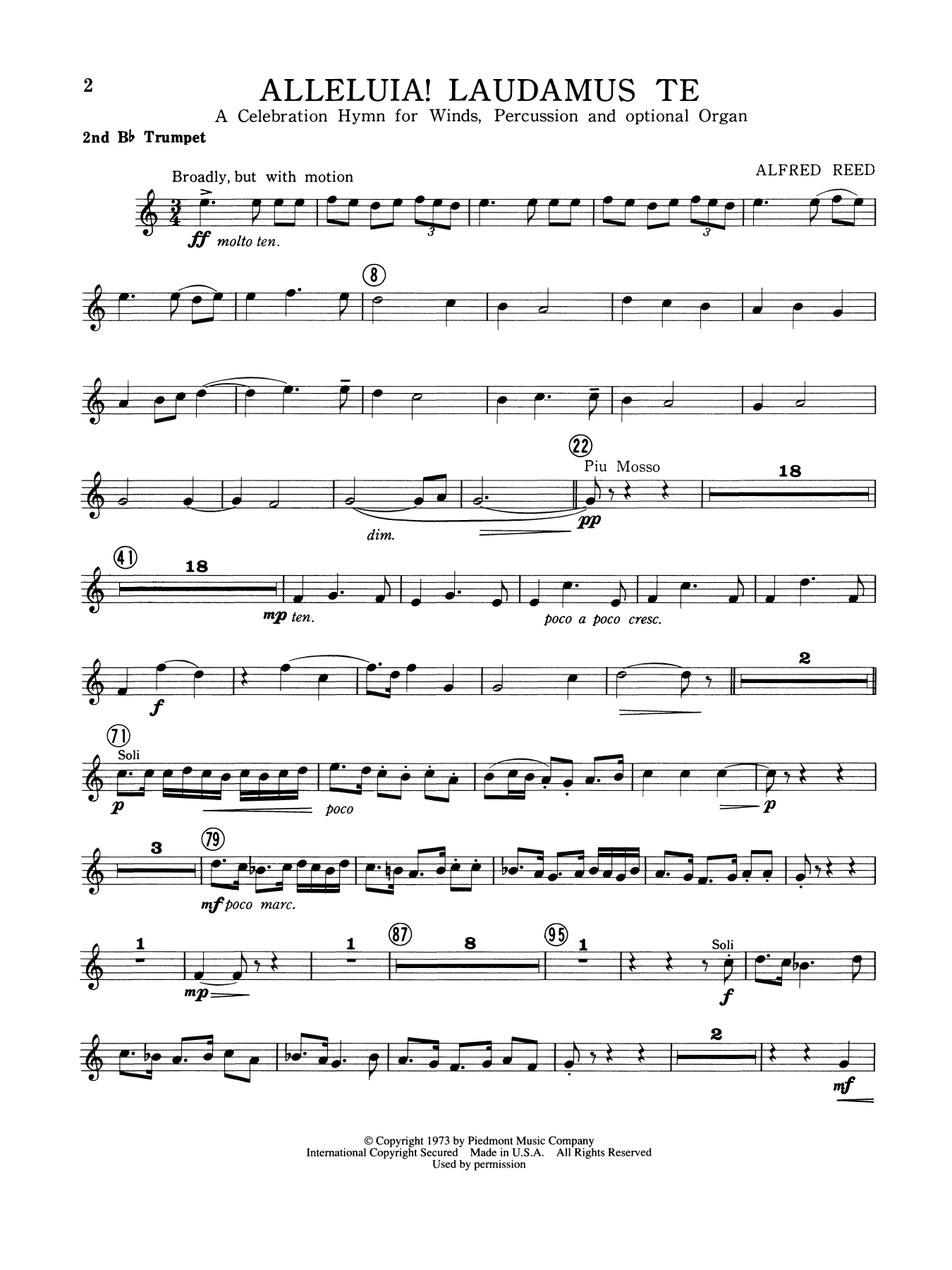 Alleluia Laudamus Te - 3rd Bb Trumpet