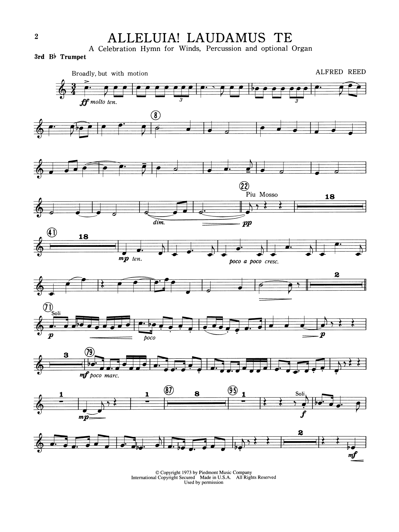 Alleluia Laudamus Te - 1st Bb Cornet 1