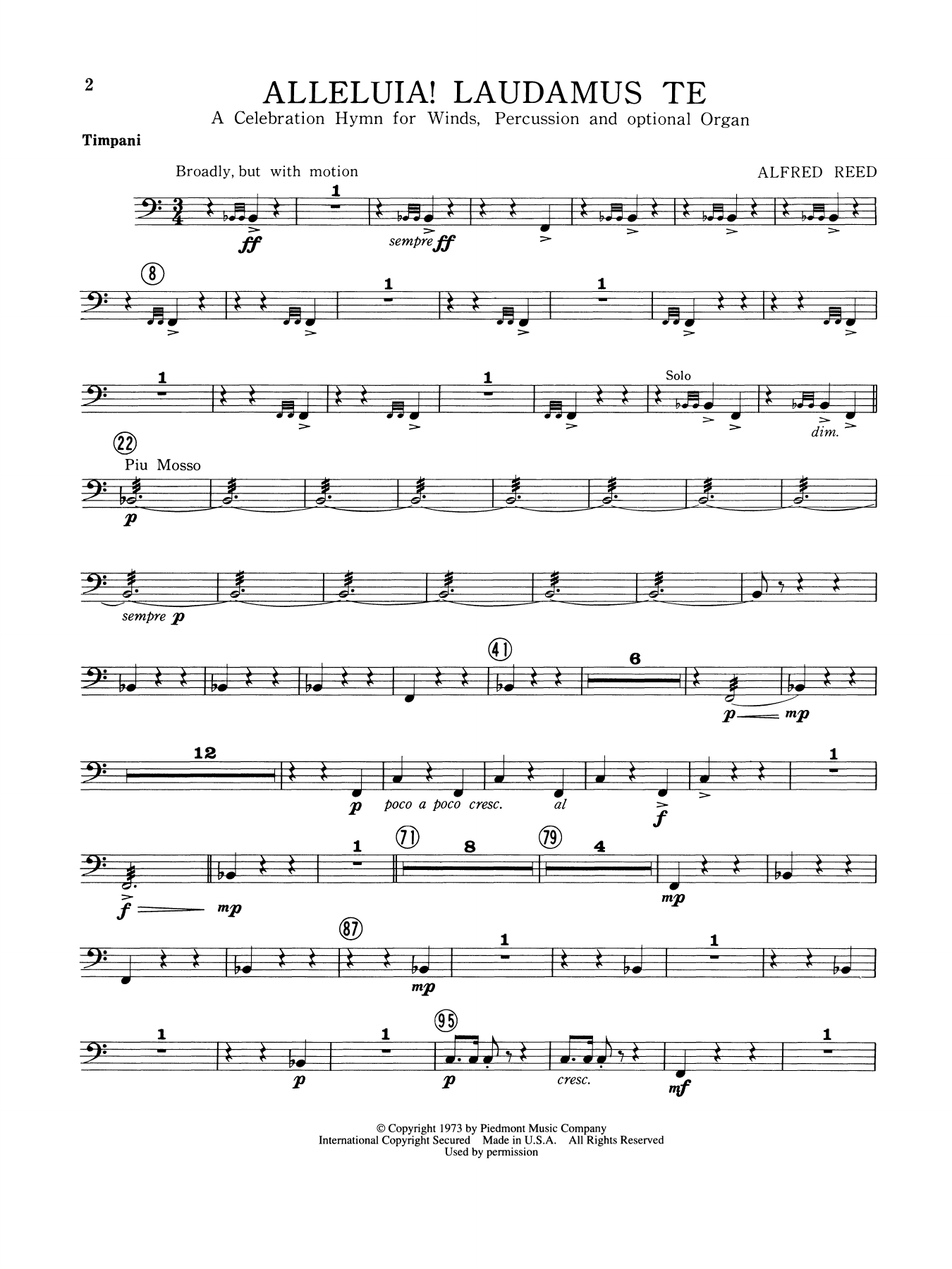 Alleluia Laudamus Te - Timpani