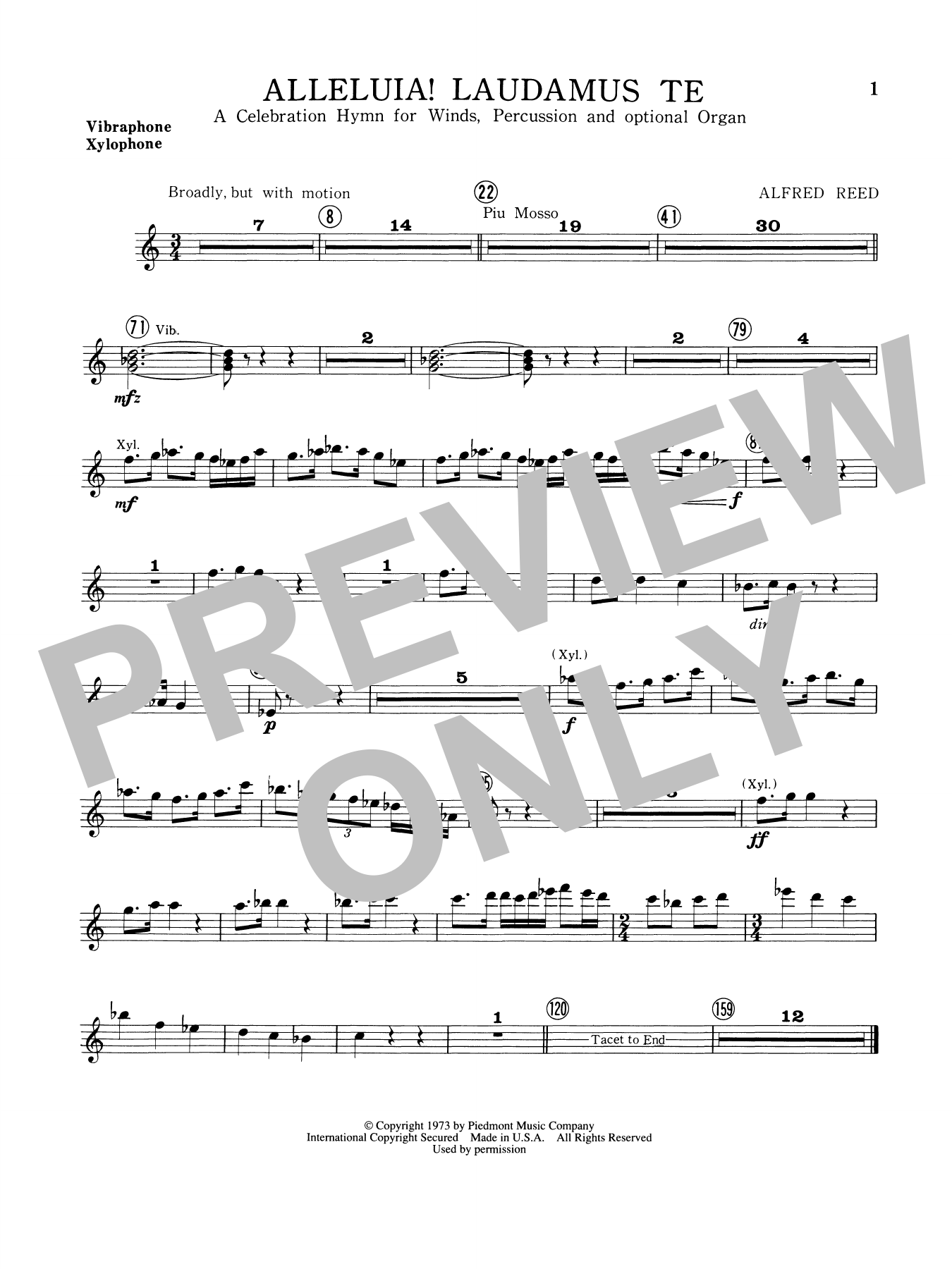 Alleluia Laudamus Te - Vibraphone,Xylophone