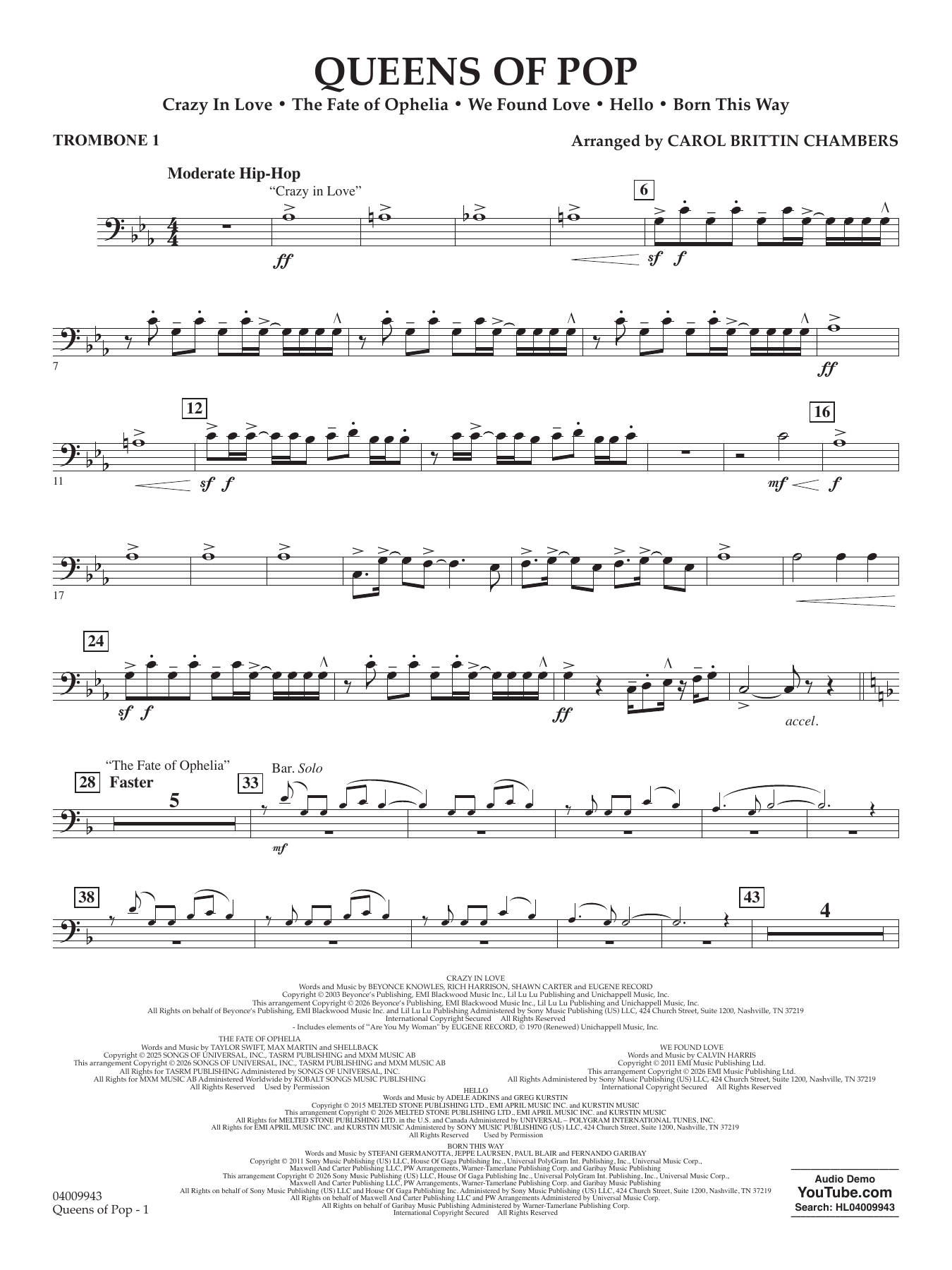 Queens Of Pop - Trombone 1