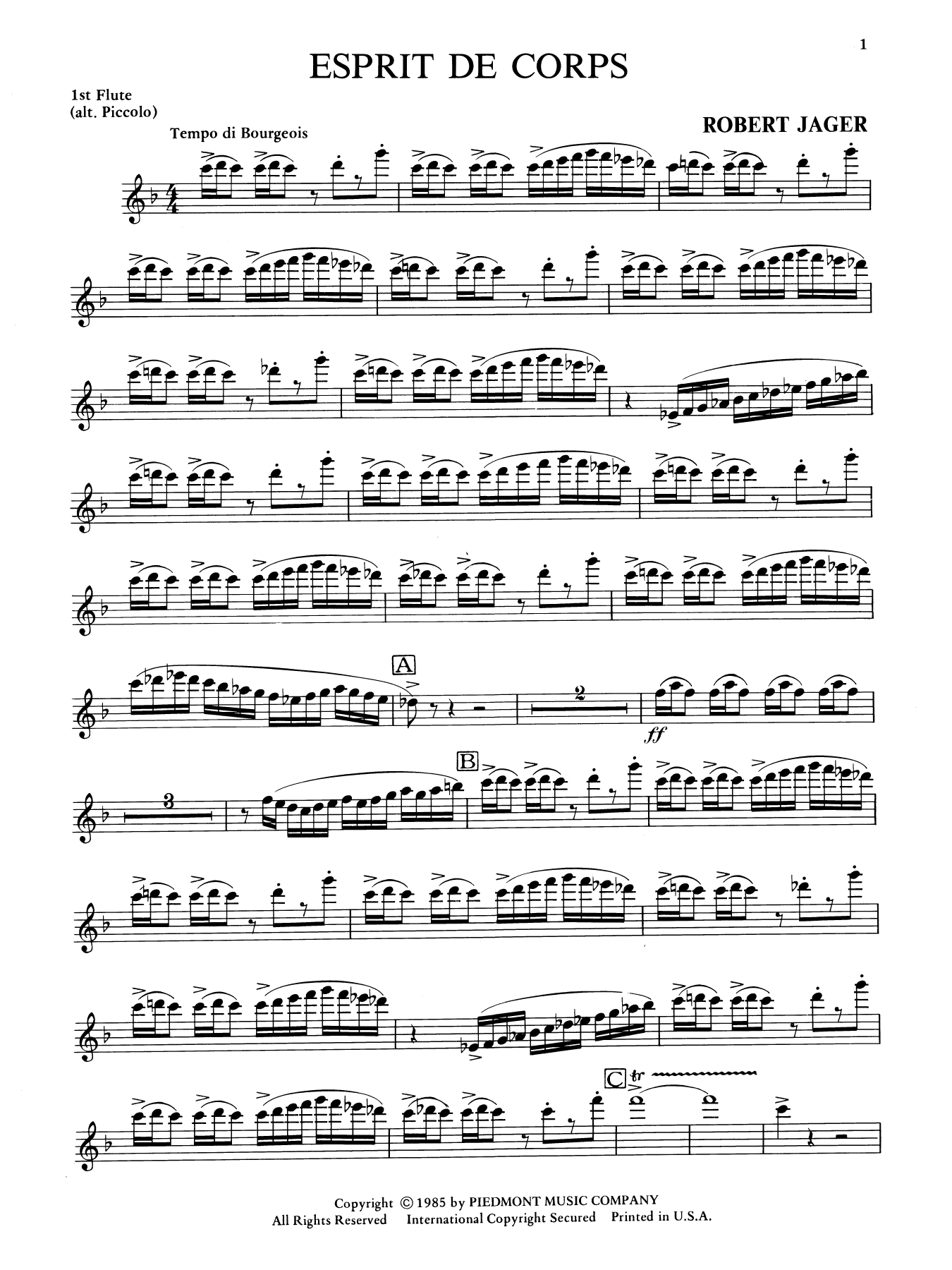 Esprit de Corps - Flute 1