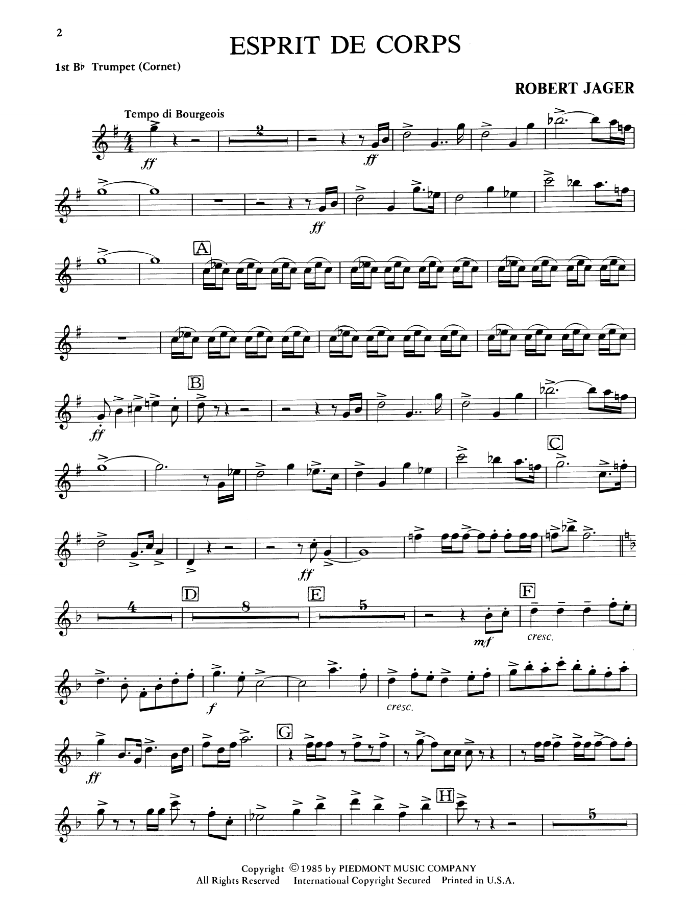 Esprit de Corps - Bb Trumpet 1