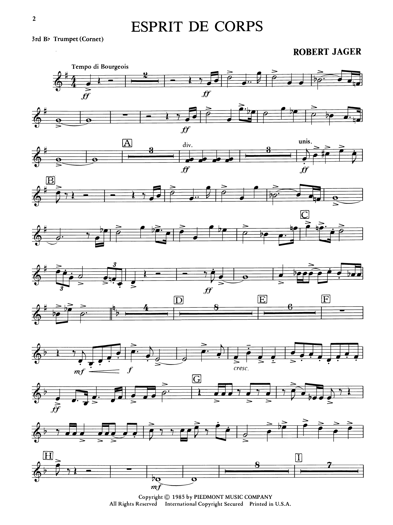 Esprit de Corps - Bb Trumpet 3