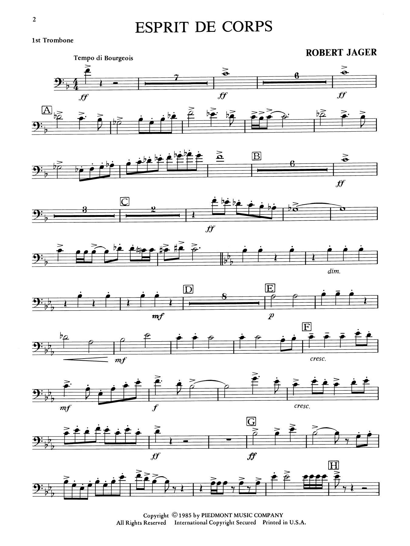 Esprit de Corps - Trombone 1