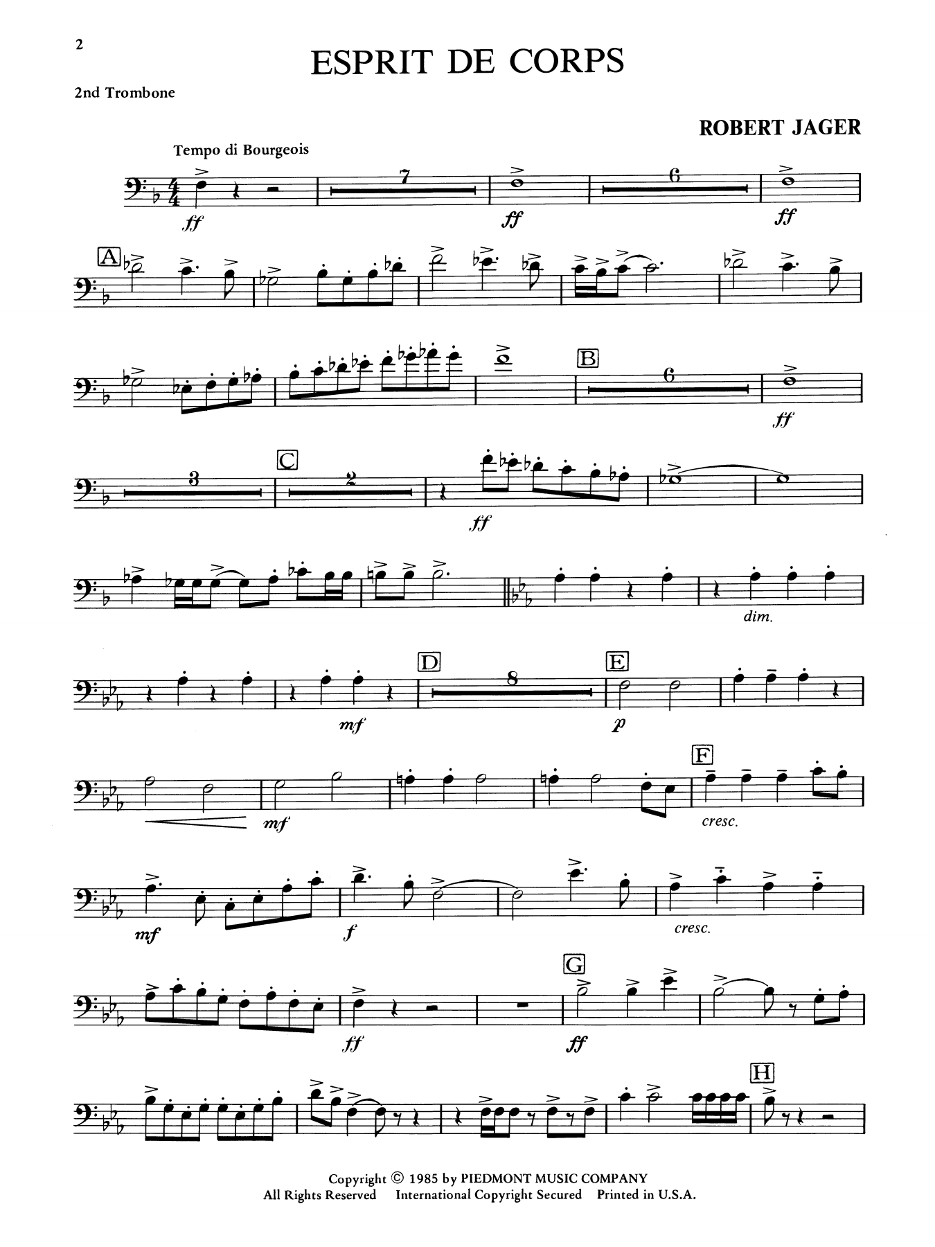 Esprit de Corps - Trombone 2
