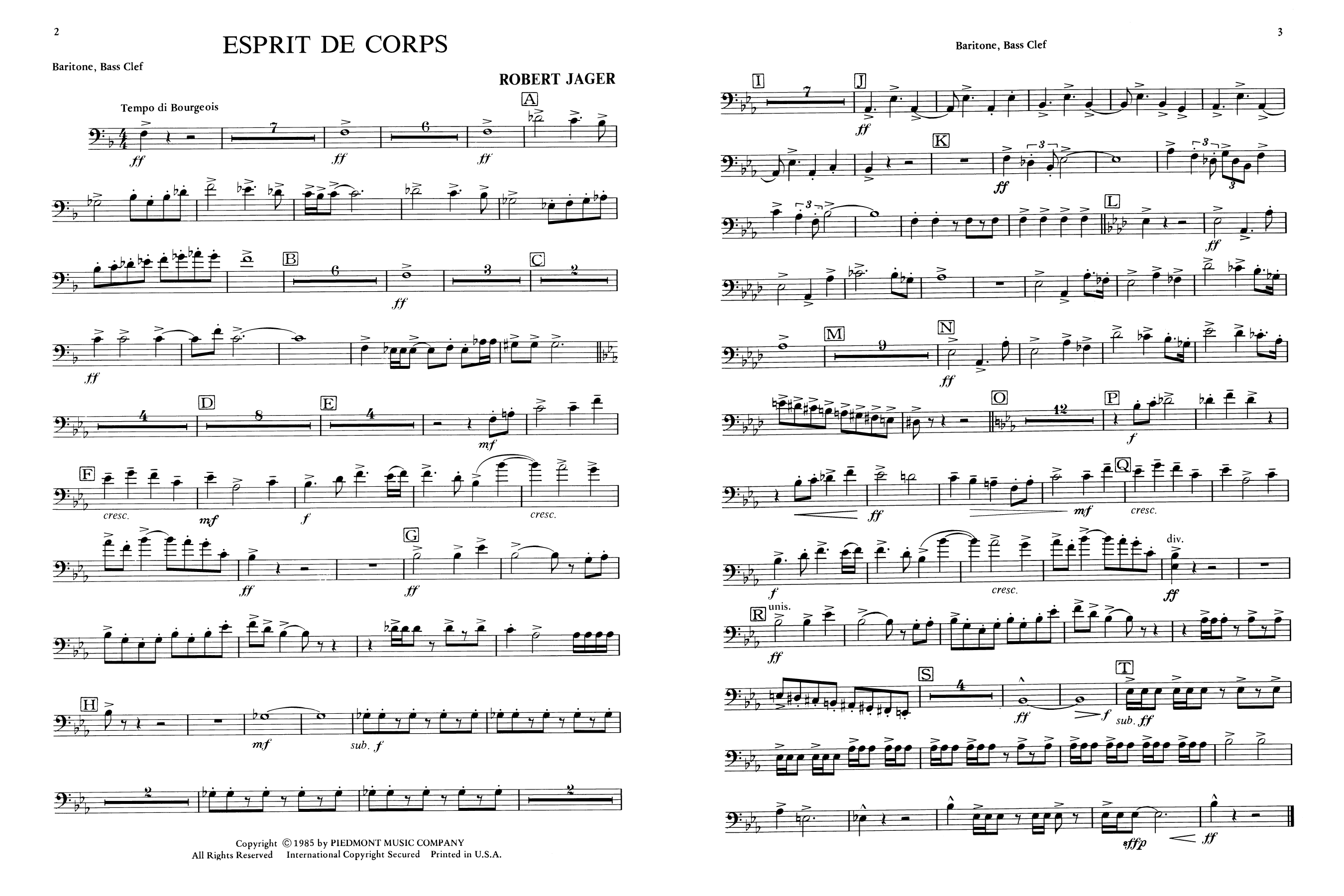 Esprit de Corps - Baritone B.C.