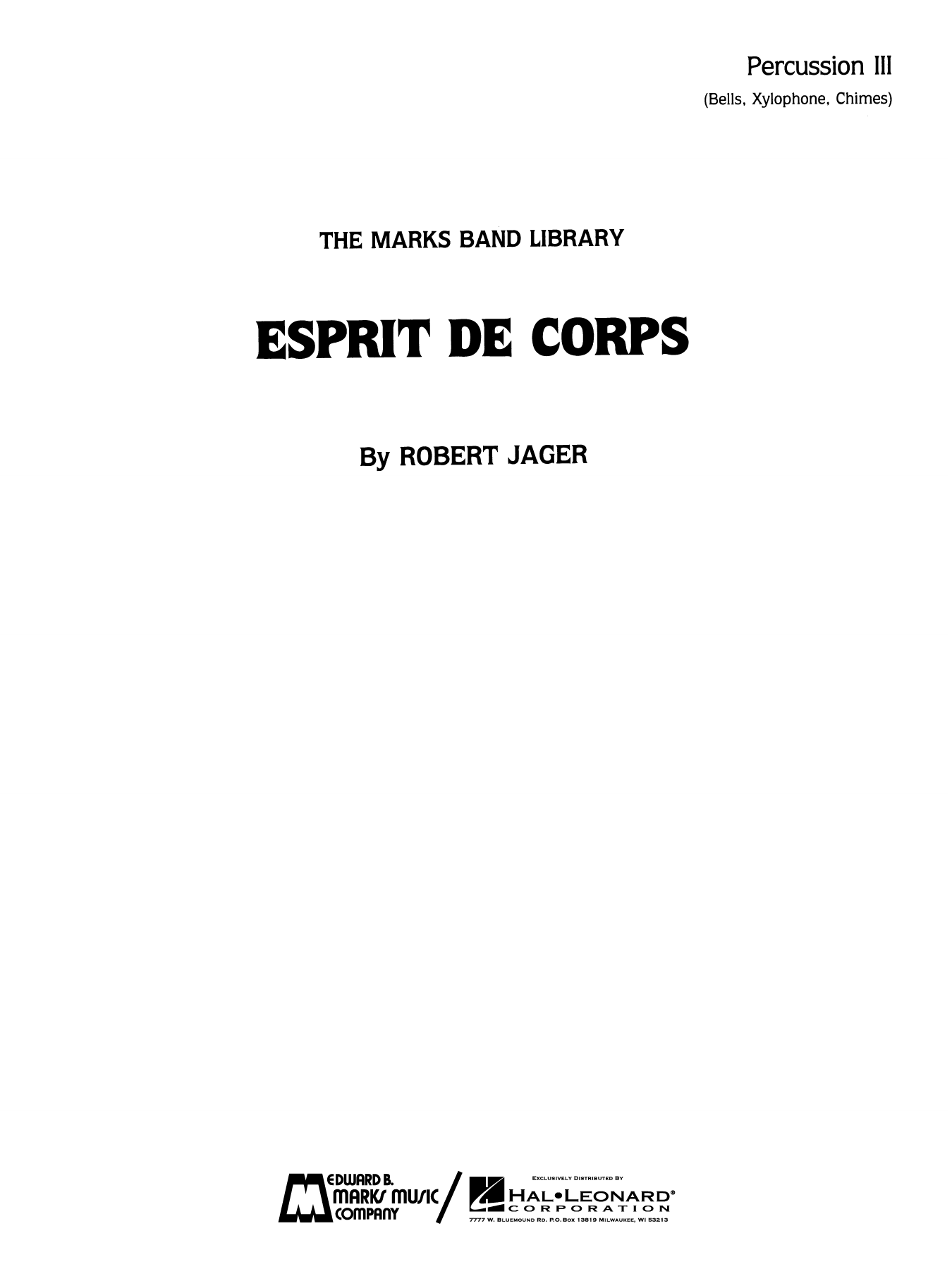 Esprit de Corps - Percussion 3