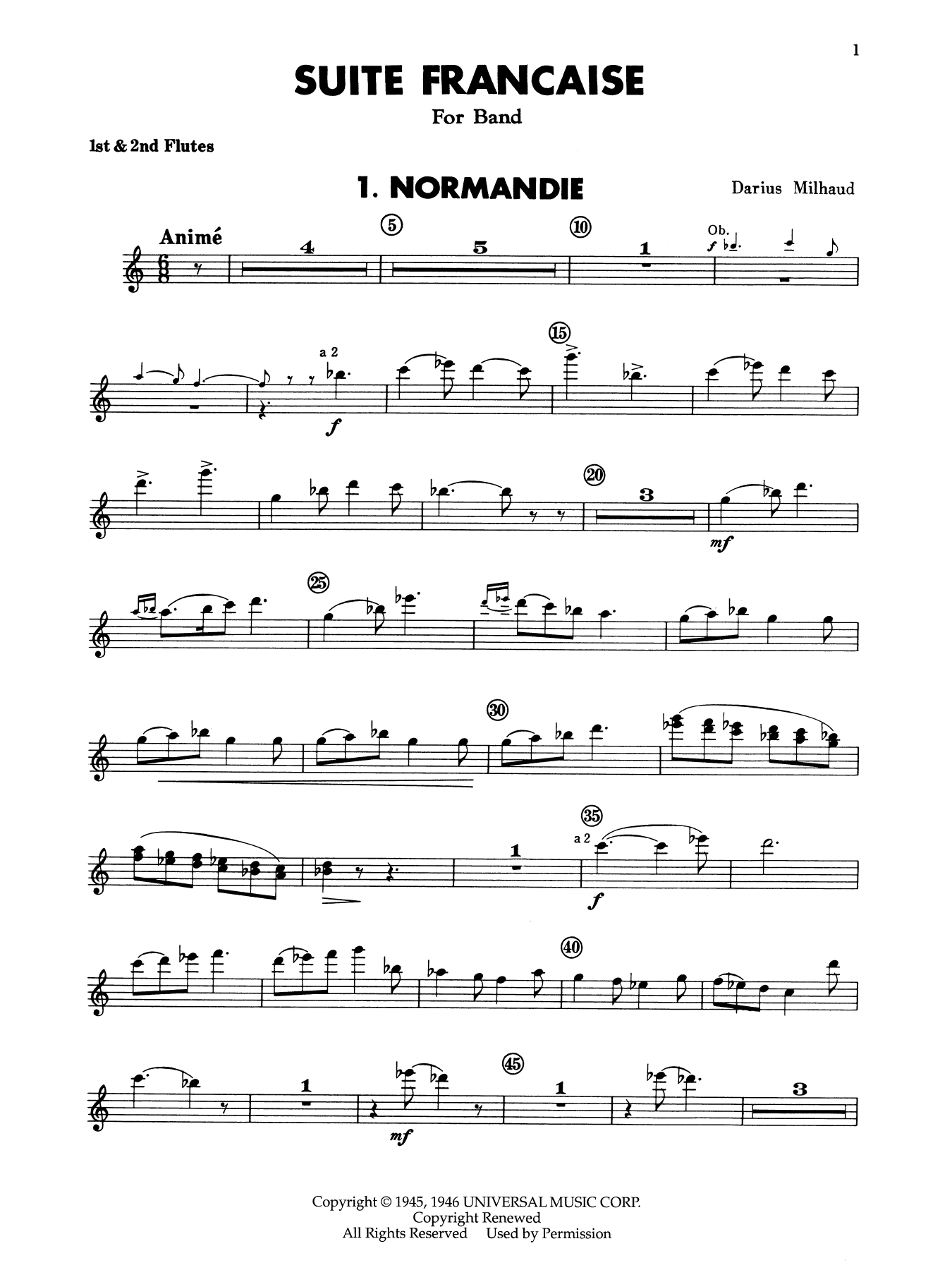 Suite Francaise - 1st 2nd Flute