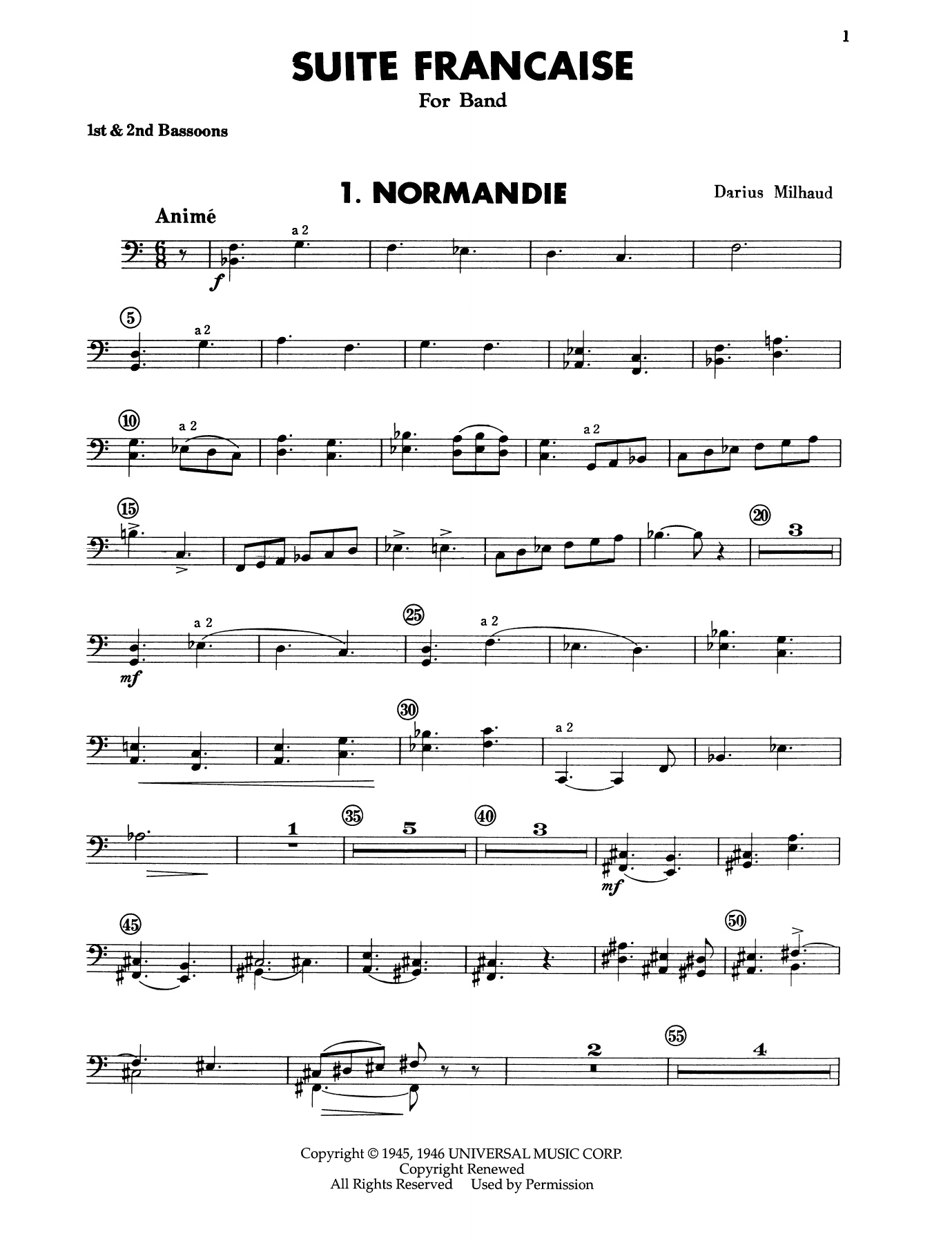 Suite Francaise - 1st 2nd Bassoon