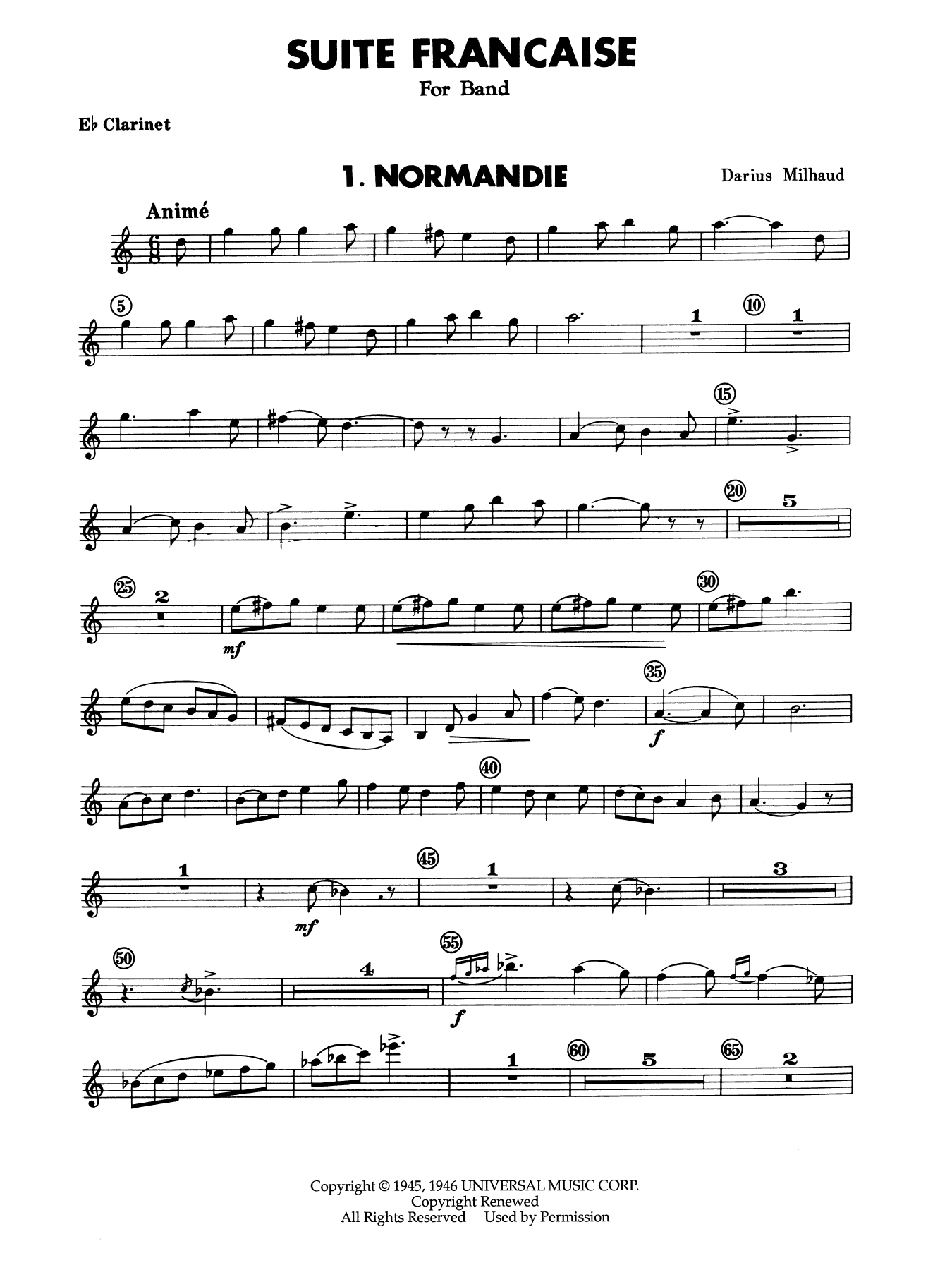 Suite Francaise - Eb Clarinet