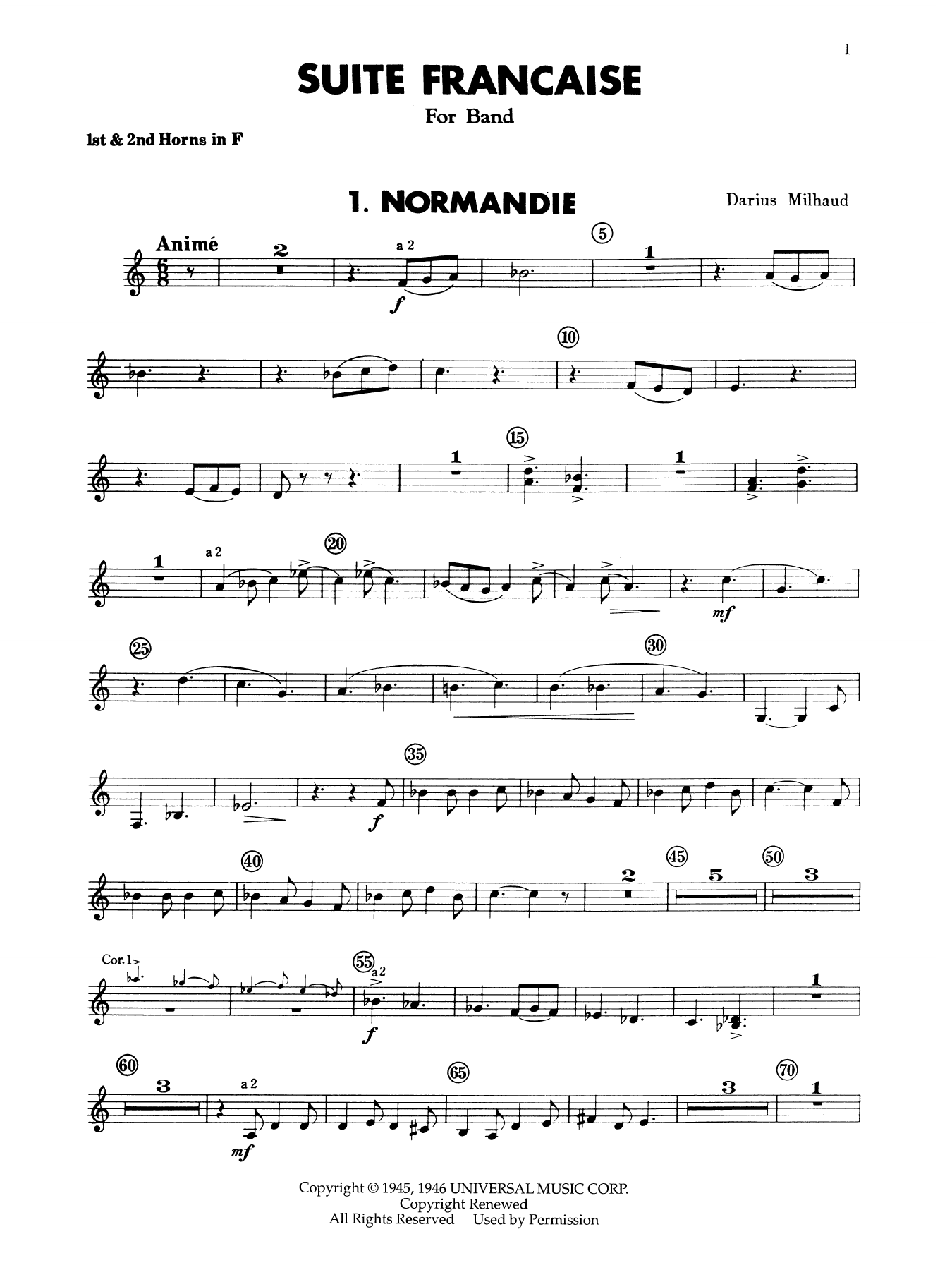 Suite Francaise - 1st 2nd F Horn