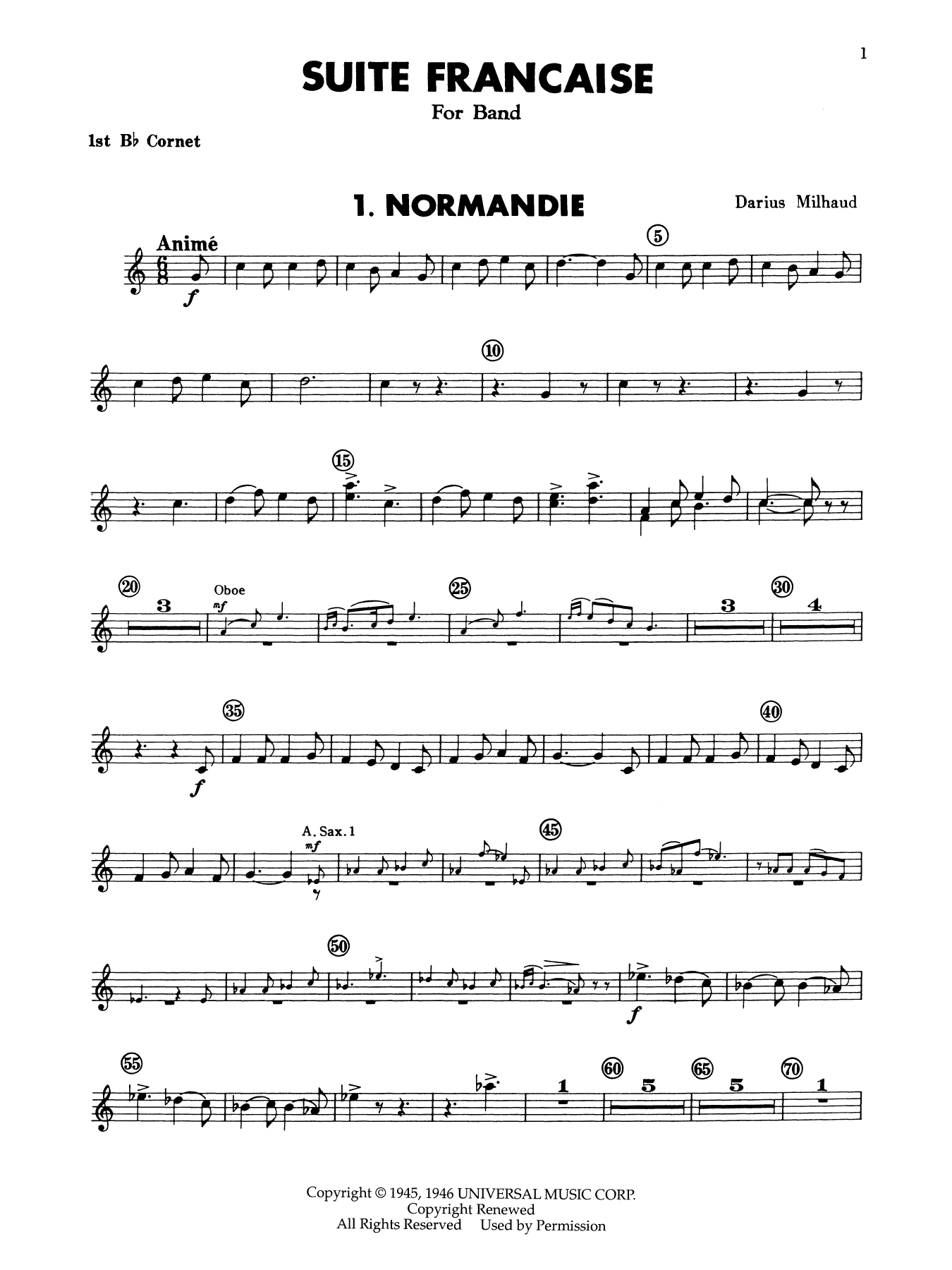 Suite Francaise - Bb Cornet 1