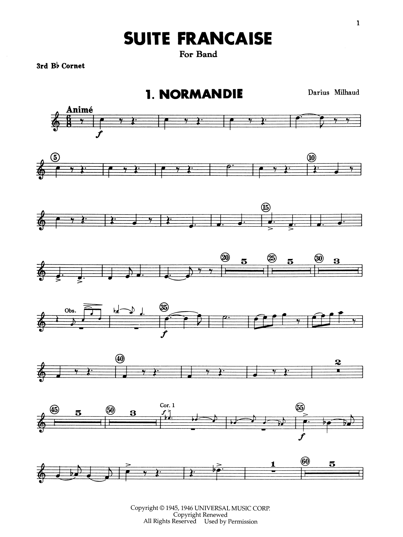 Suite Francaise - Bb Cornet 3