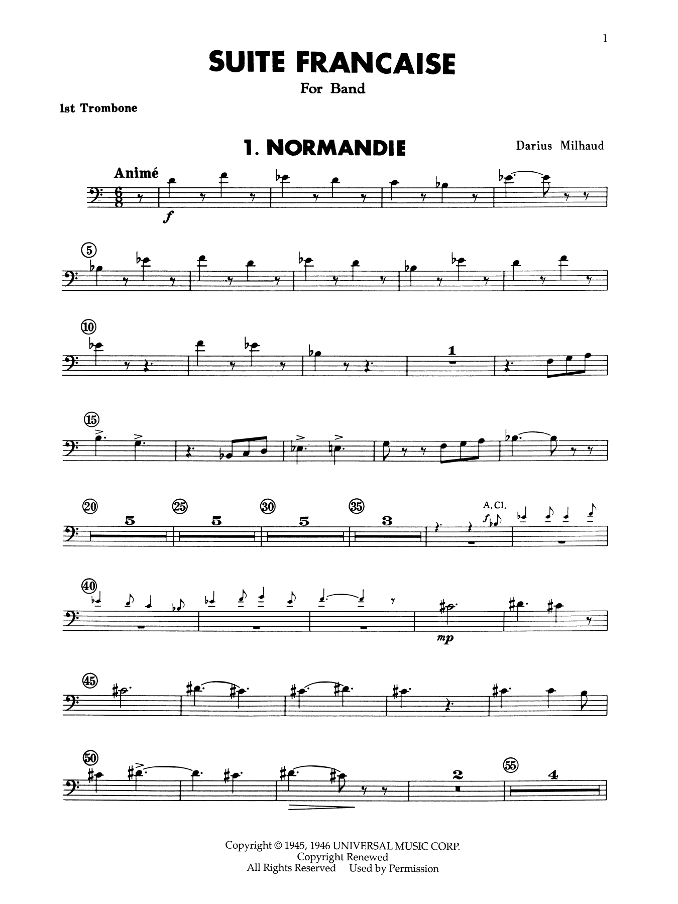 Suite Francaise - 1st Trombone