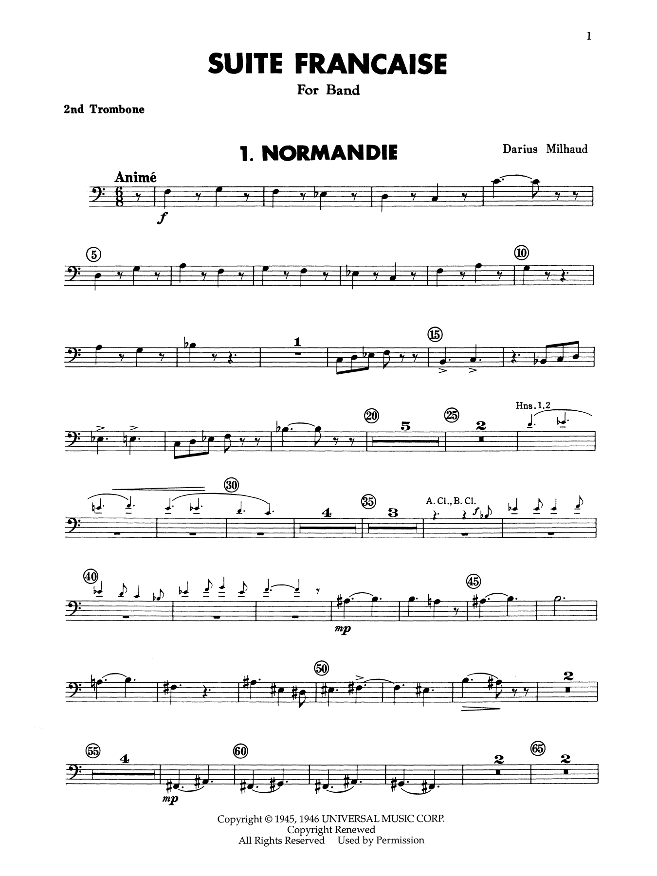 Suite Francaise - 2nd Trombone