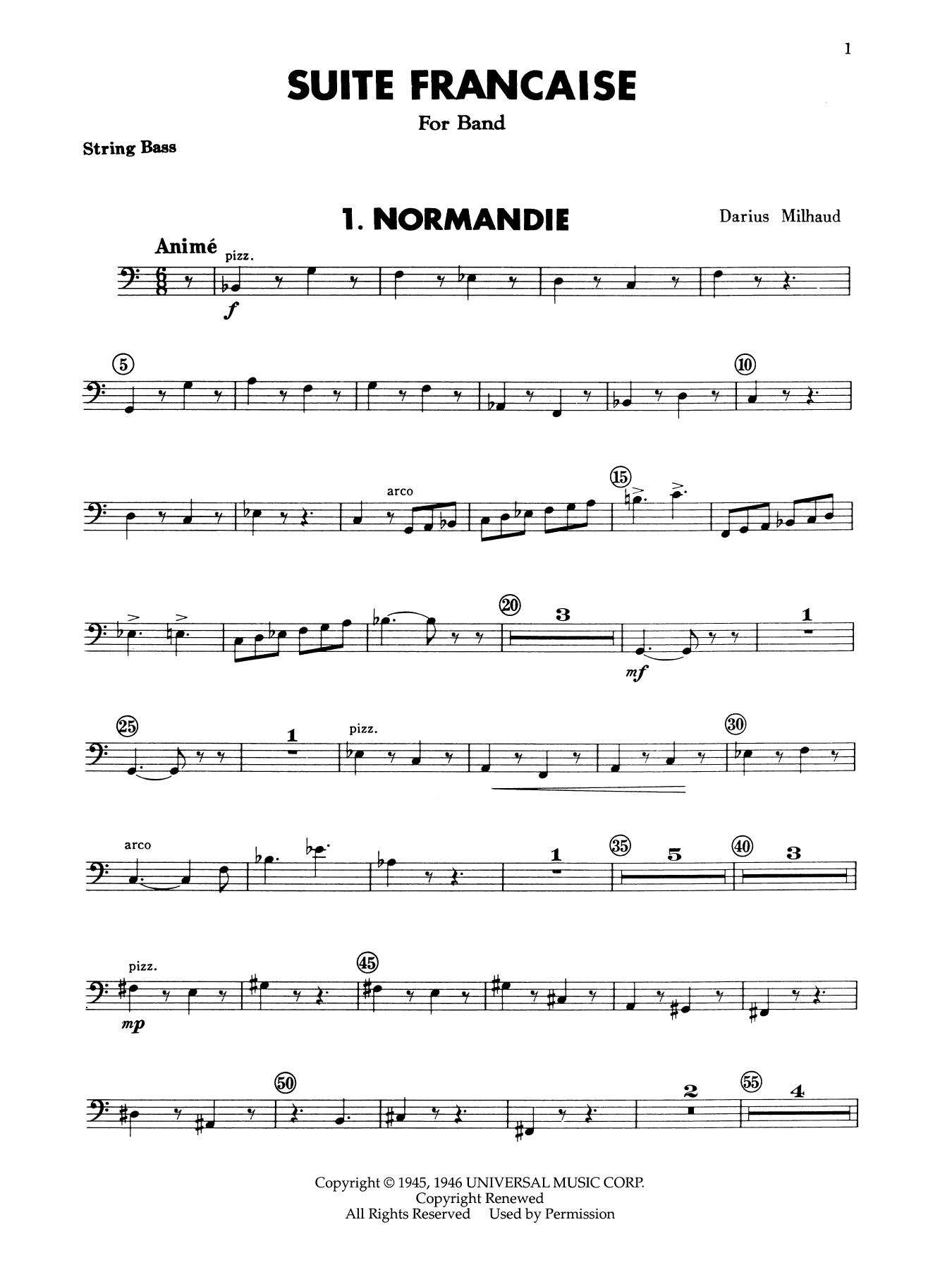 Suite Francaise - String Bass