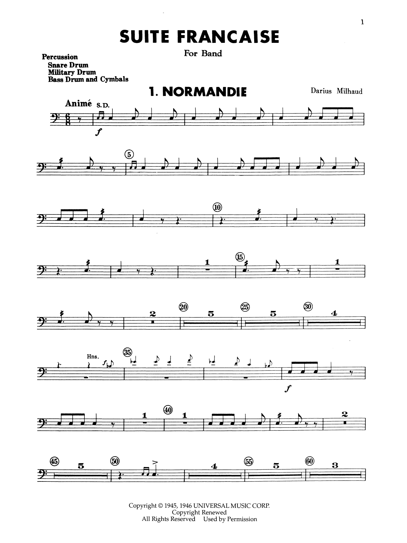 Suite Francaise - Percussion