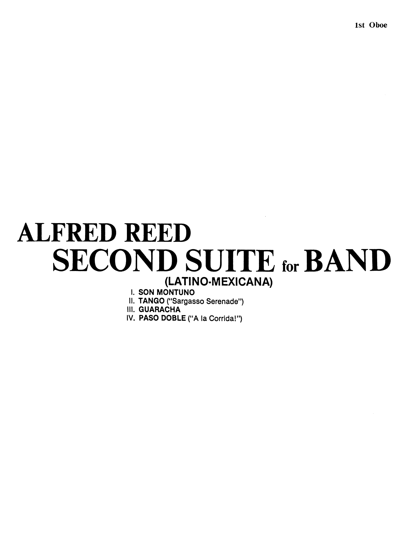 Second Suite for Band - 1st Oboe