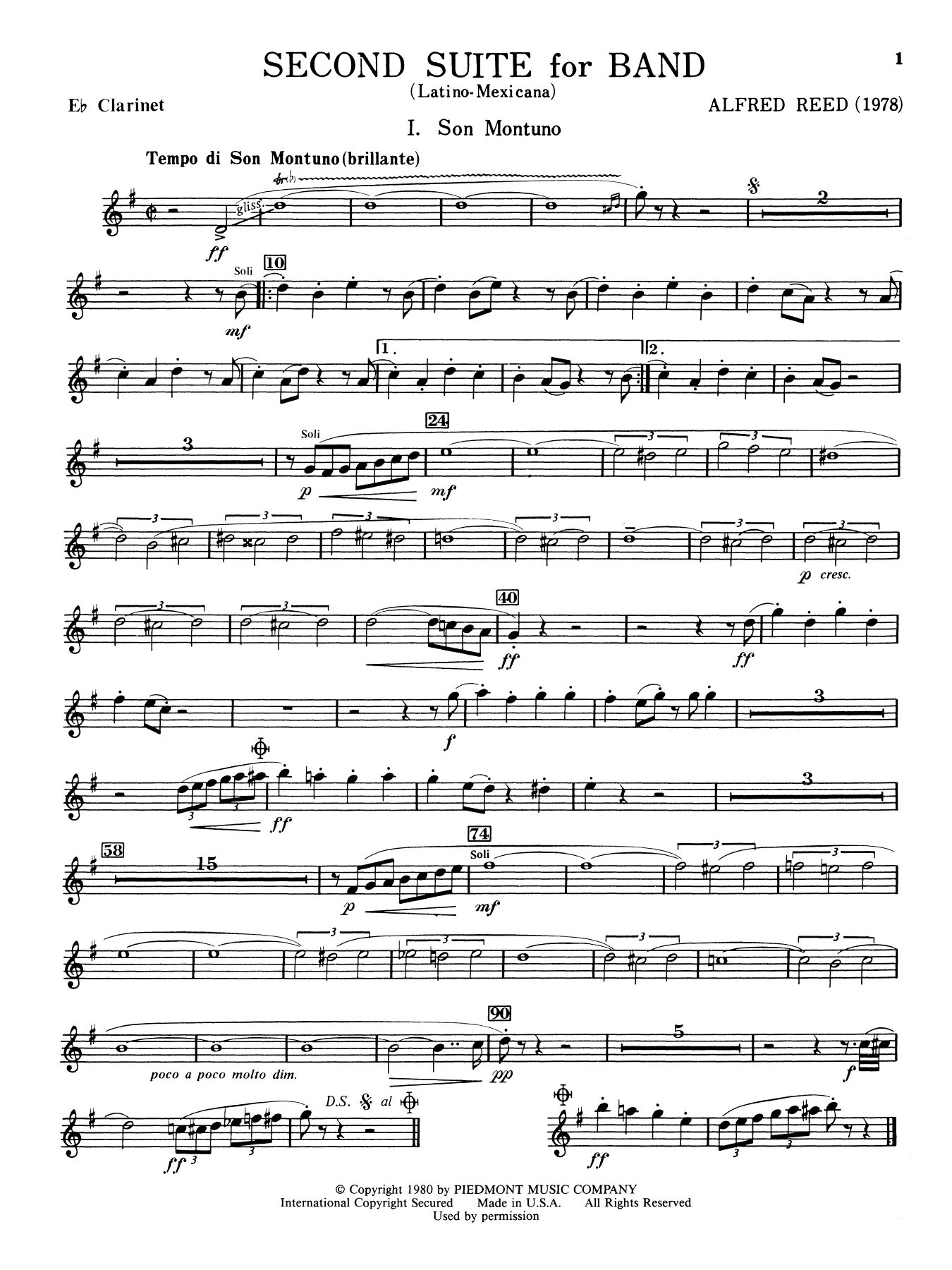 Second Suite for Band - Eb Clarinet