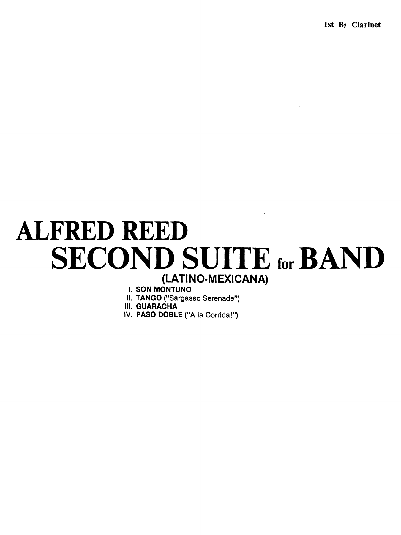 Second Suite for Band - 1st Bb Clarinet