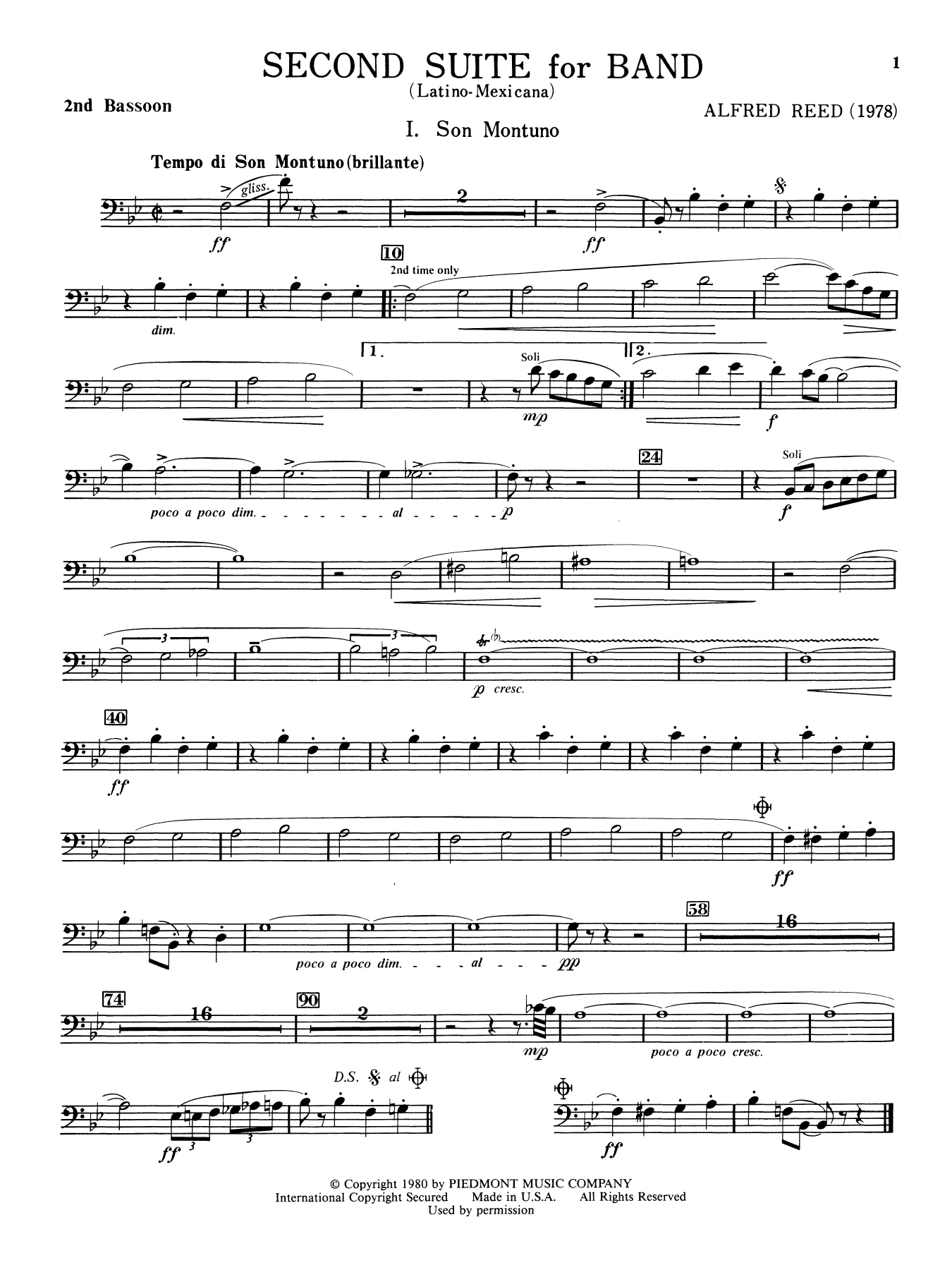 Second Suite for Band - 2nd Bassoon
