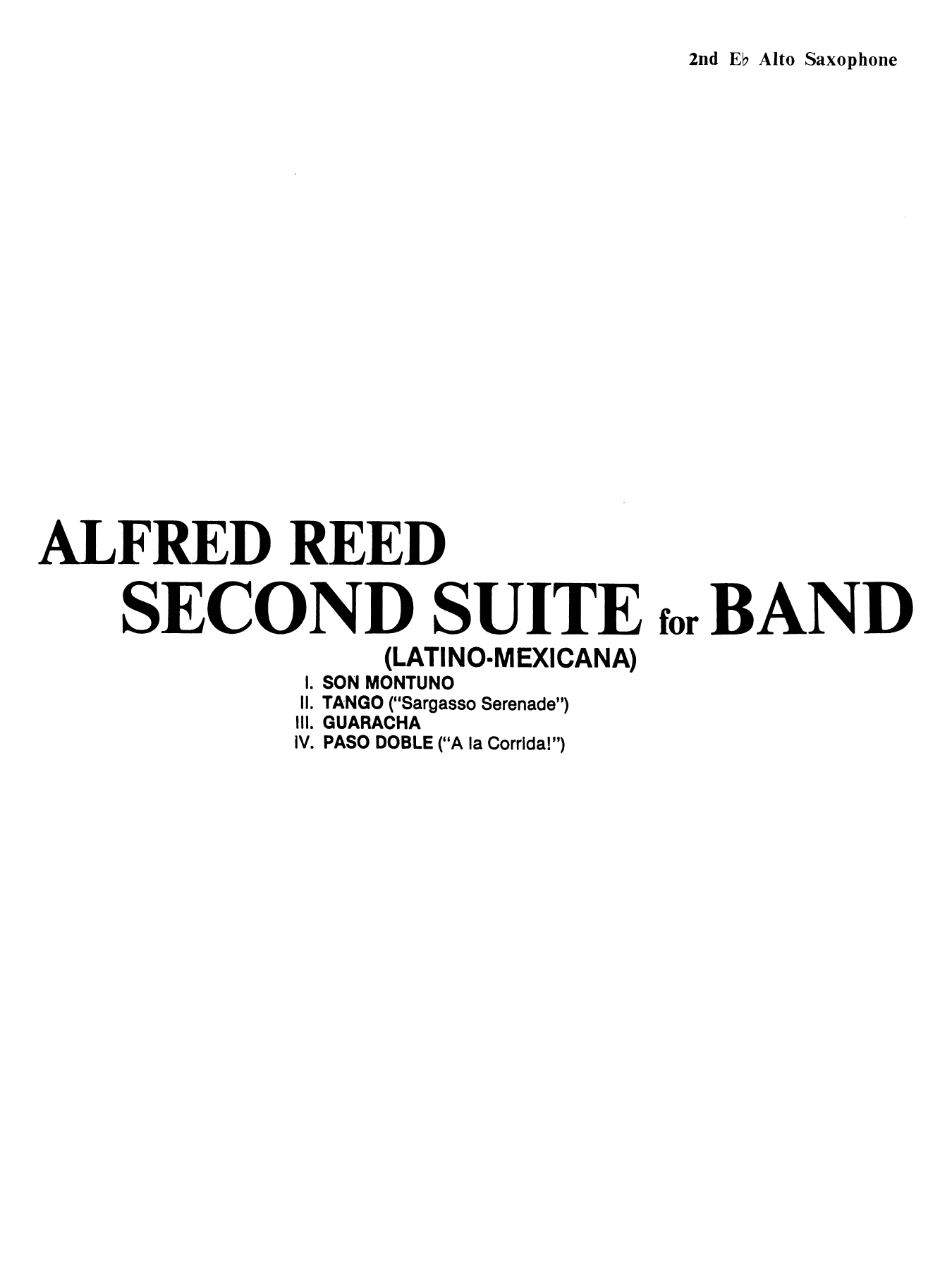Second Suite for Band - 2nd Eb Alto Saxophone