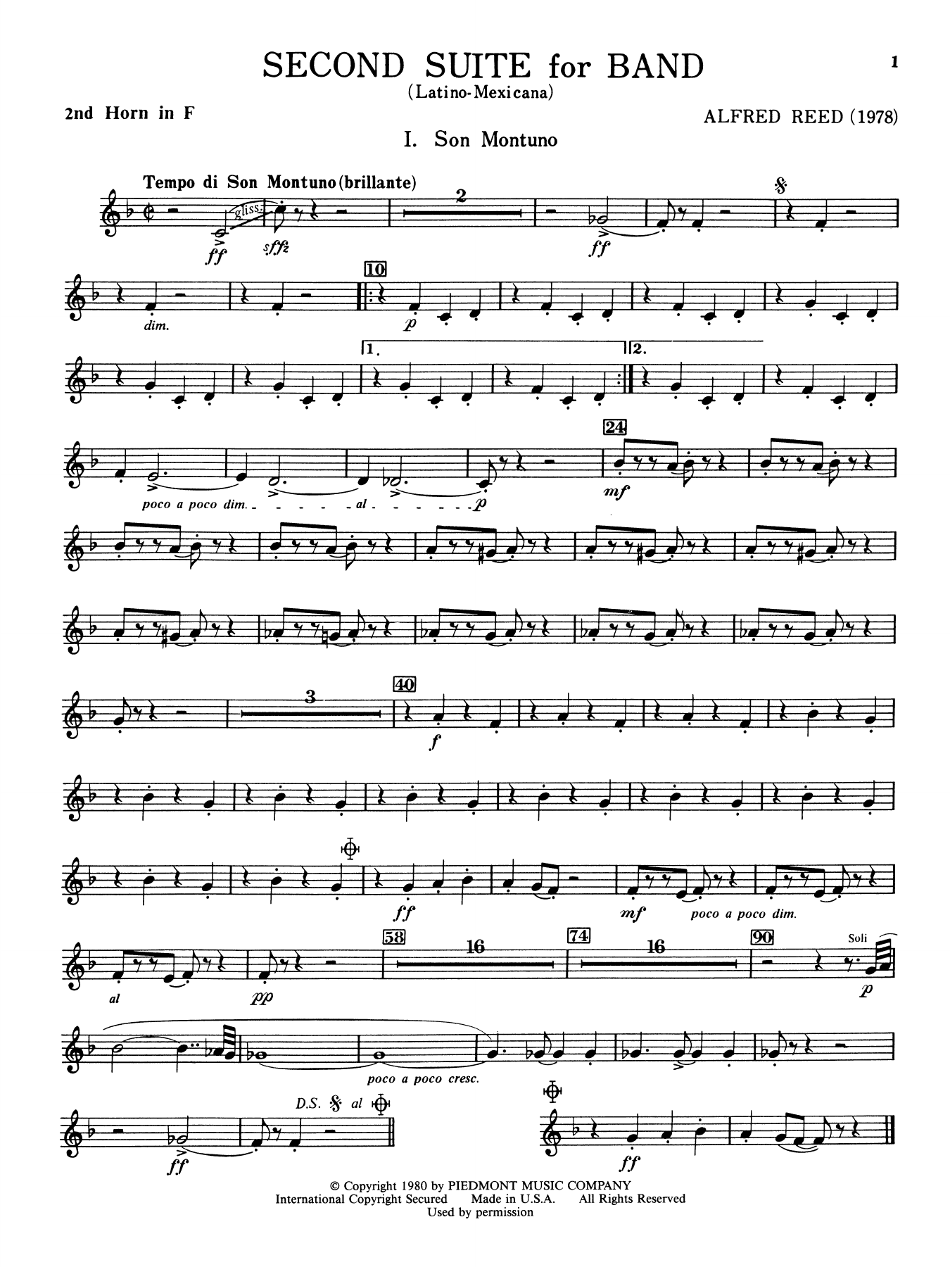 Second Suite for Band - 2nd F Horn